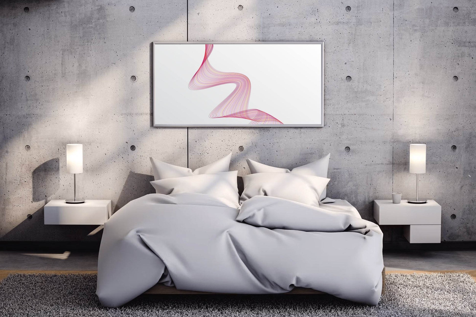 Technology Line Wave Abstract Wall Art - beink online art store