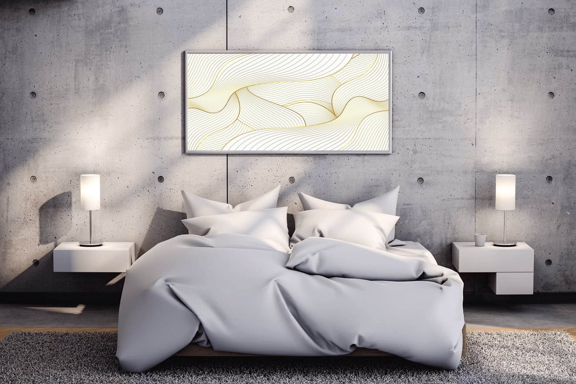 Golden Lines Are Intertwined Wall Art - beink online art store