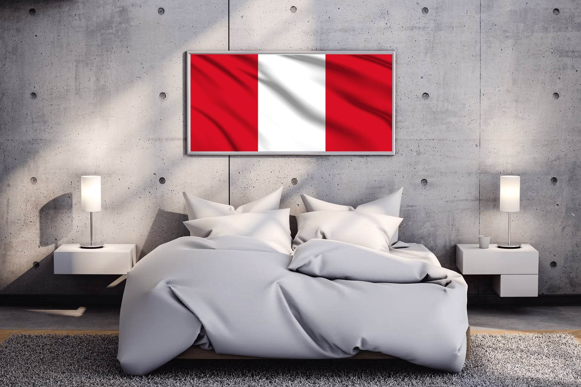 Peru National Flag Wall Art - beink online art store