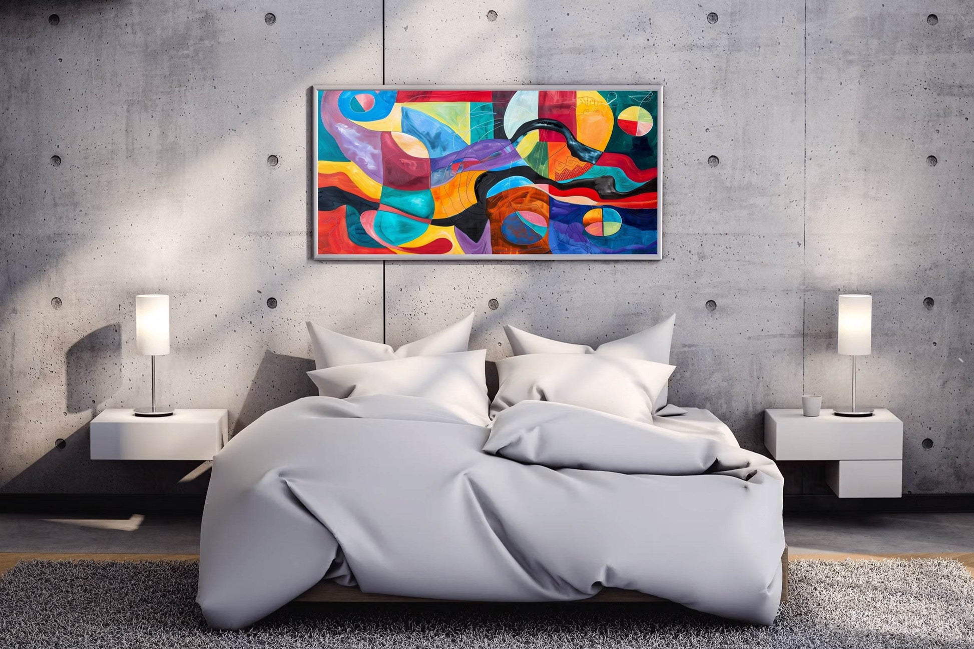 Geometric Shapes And Lines Painting Wall Art - beink online art store