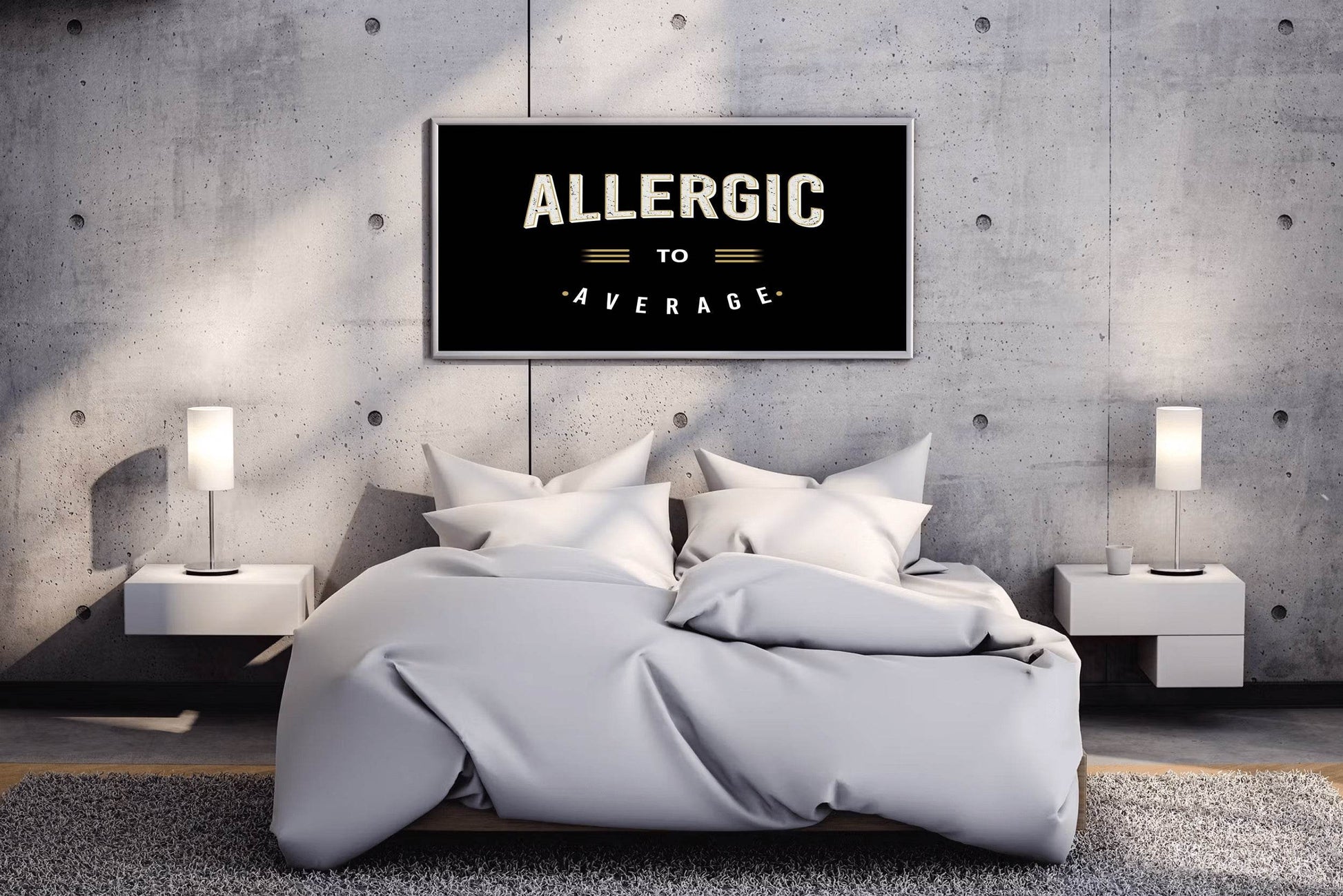 Allergic to Average Motivational Wall Art - beink online art store