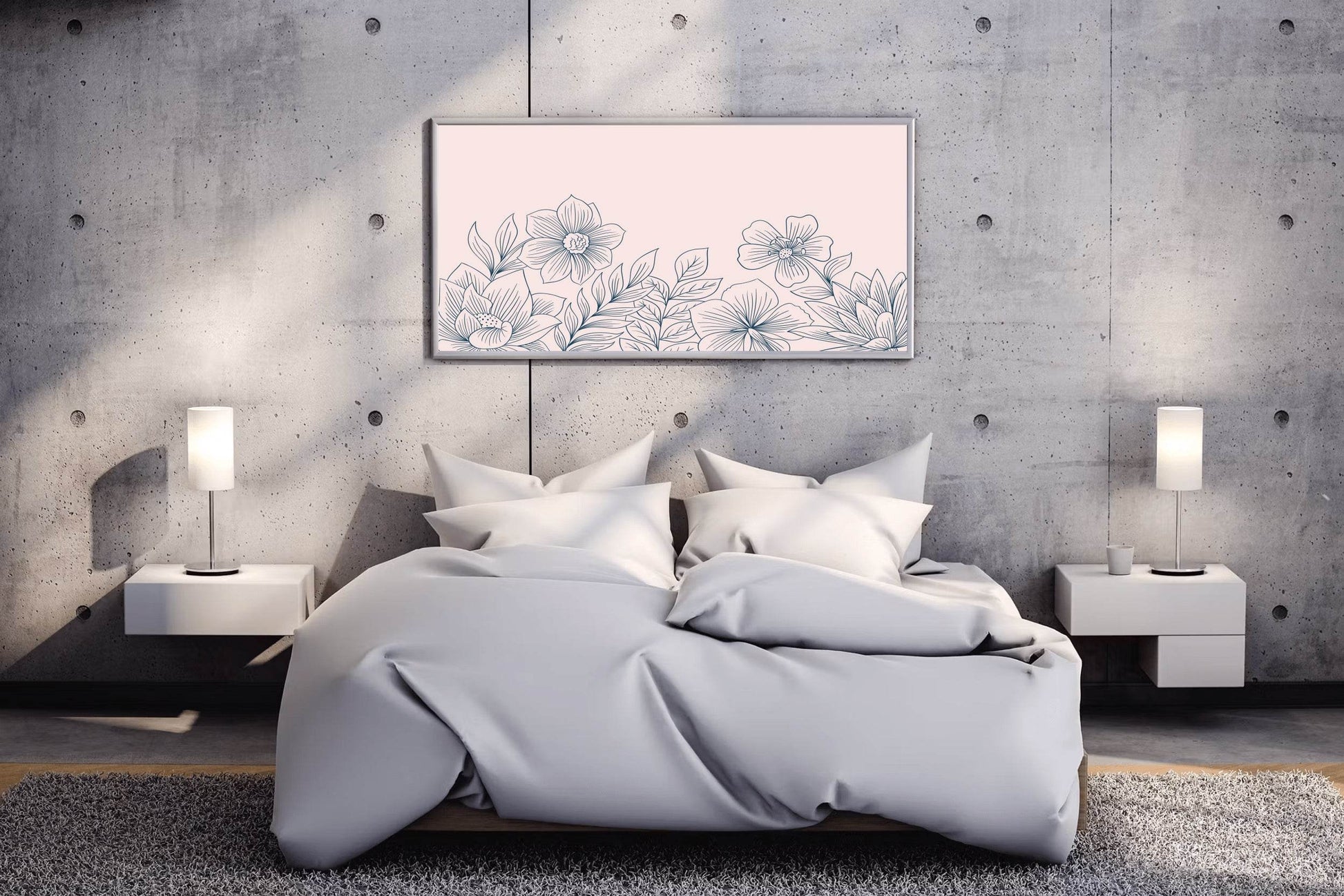 Gypsophila Flower Branch Wall Art - beink online art store