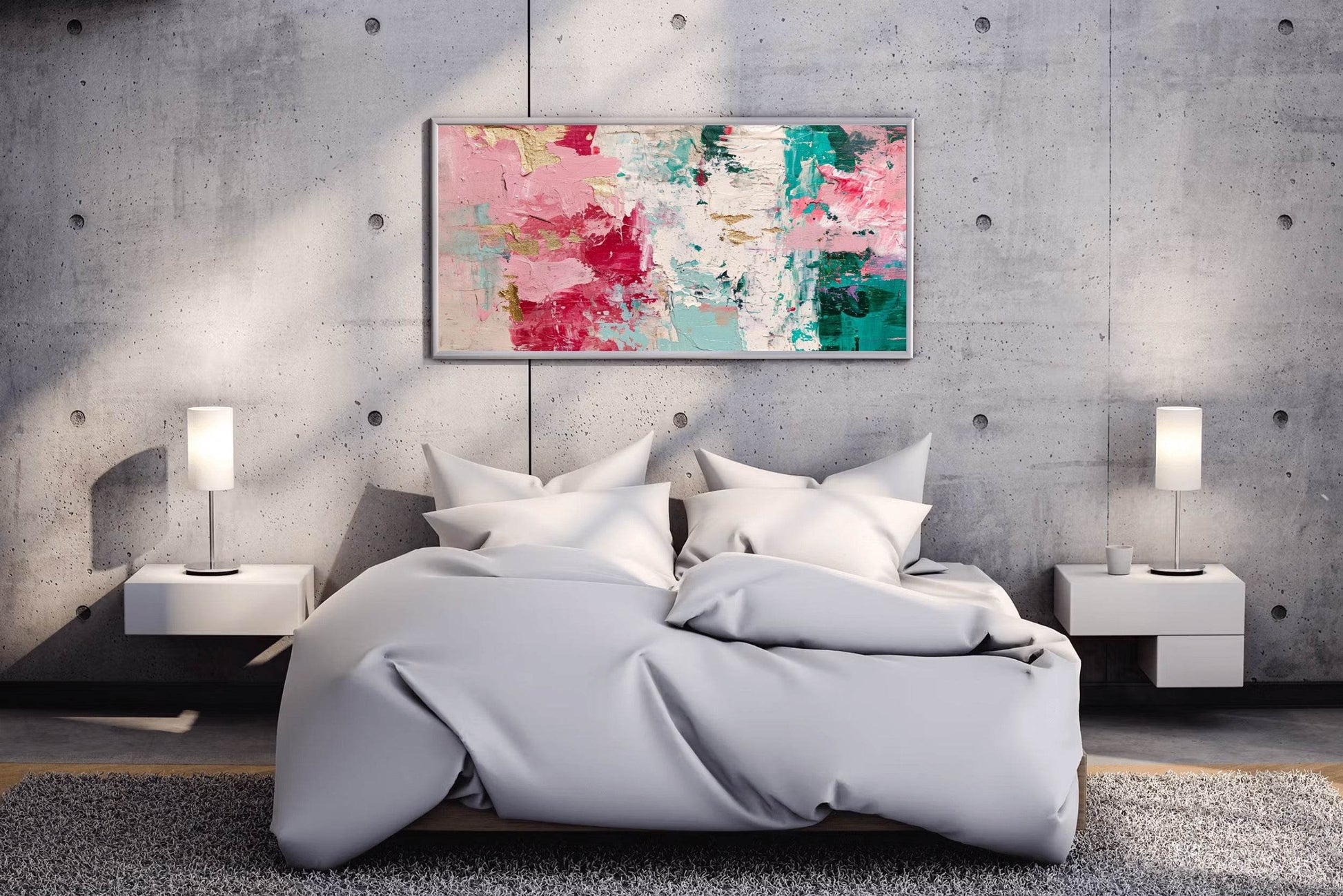 Hand Painted Oil Painting Pink Abstract - beink online art store