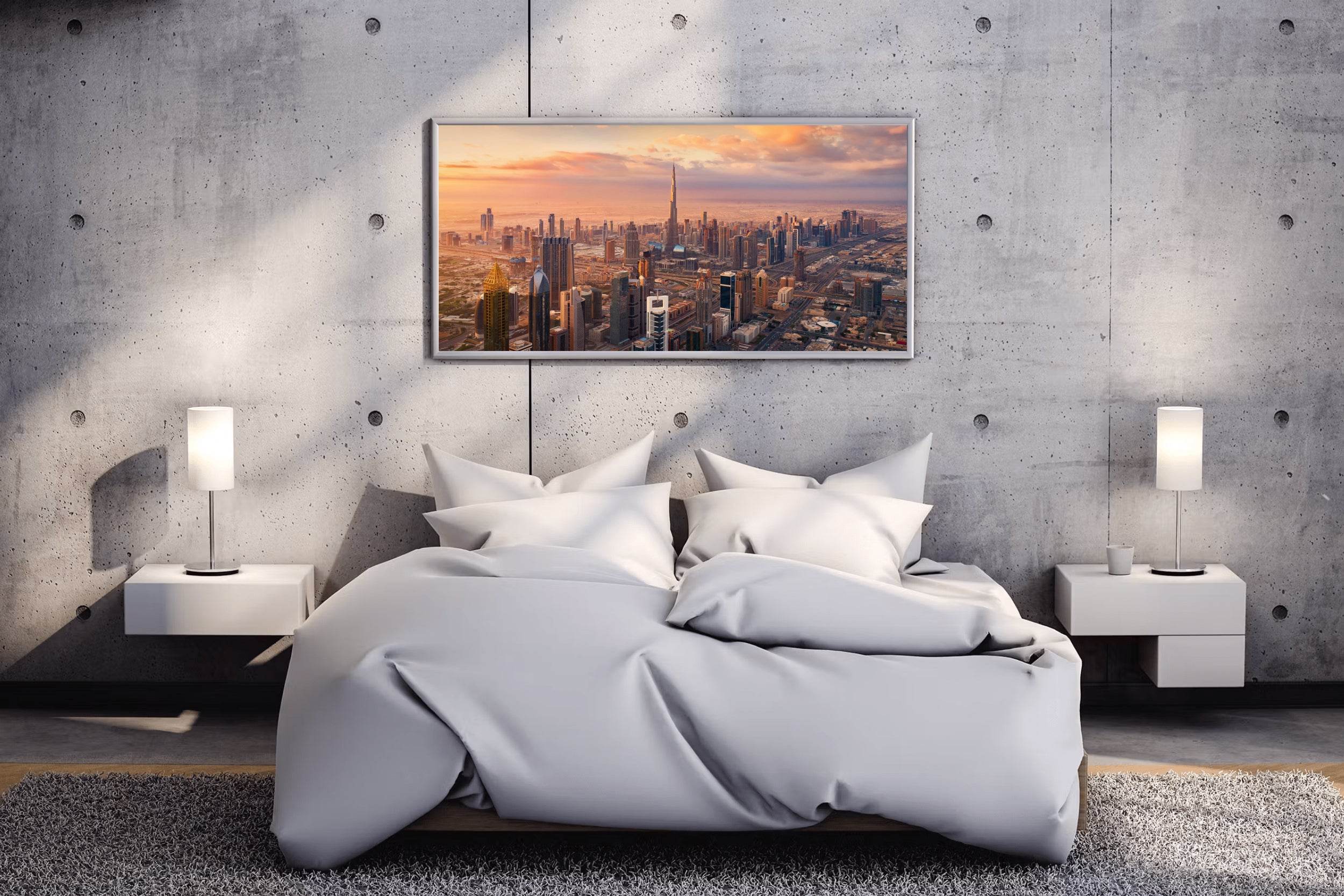 Glowing City Wall Art - beink online art store
