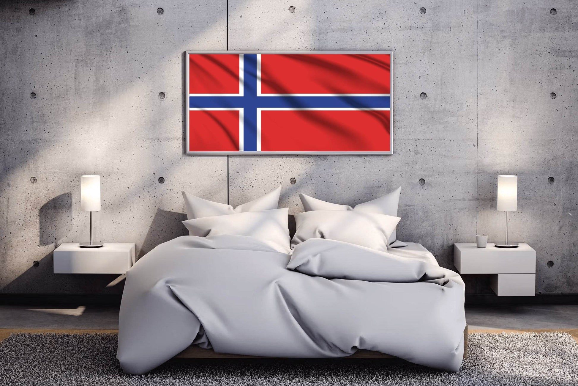 Norway National Flag Wall Art - beink online art store