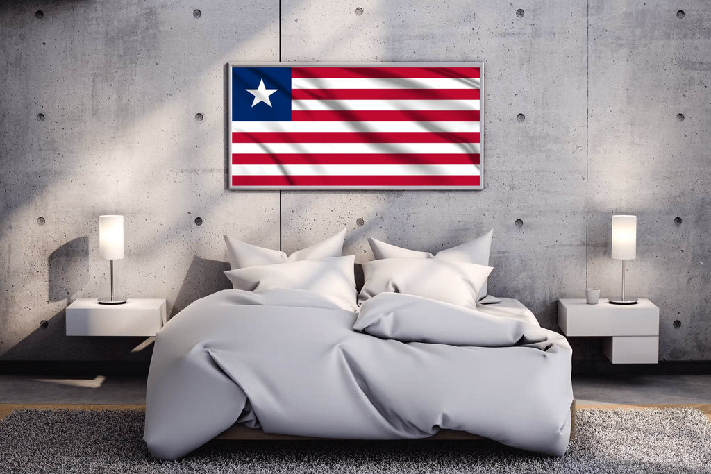 Liberia National Flag Wall Art - beink online art store