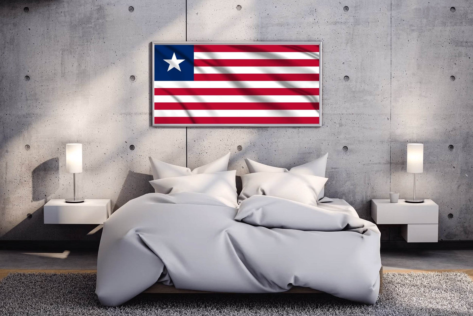 Liberia National Flag Wall Art - beink online art store