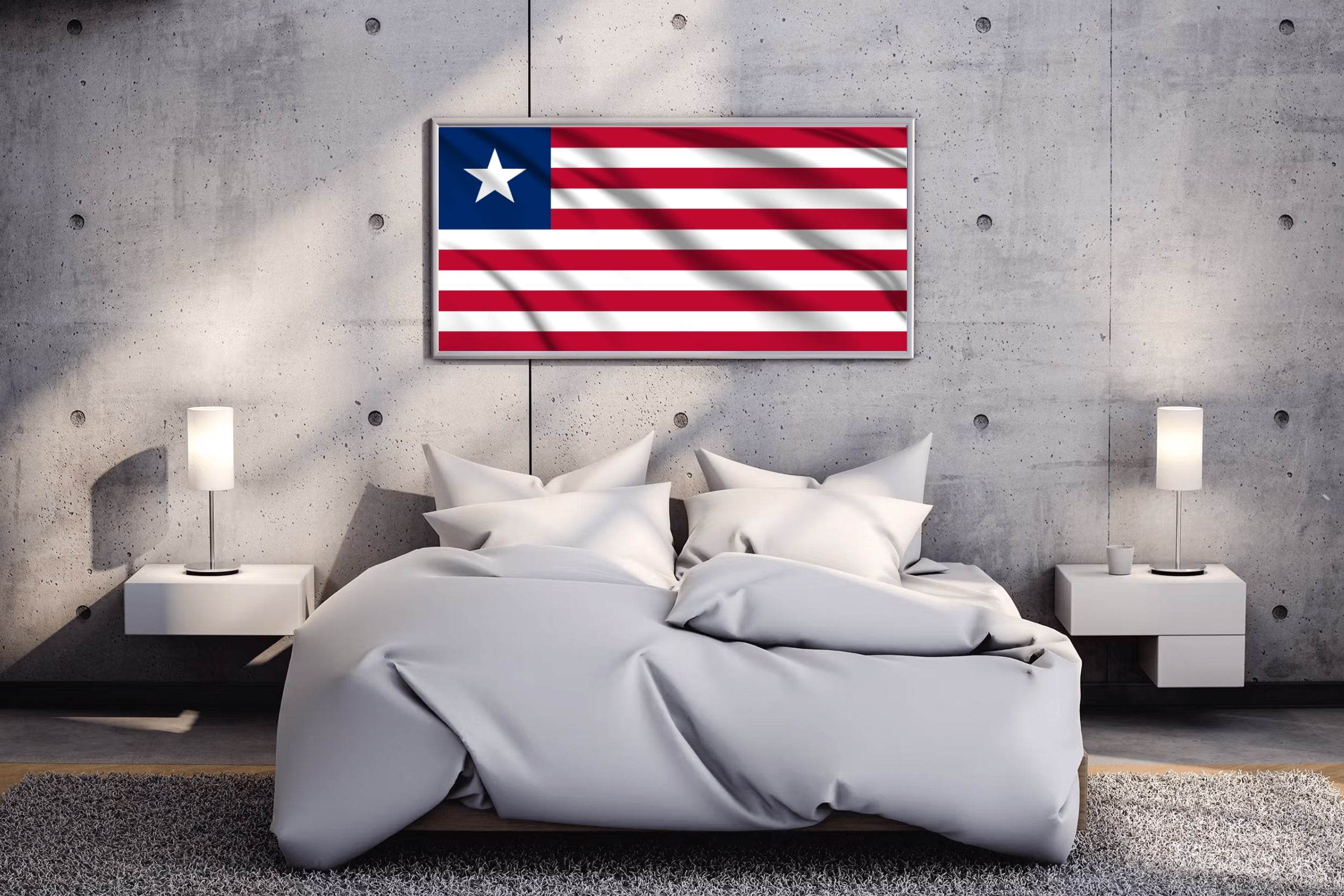 Liberia National Flag Wall Art - beink online art store