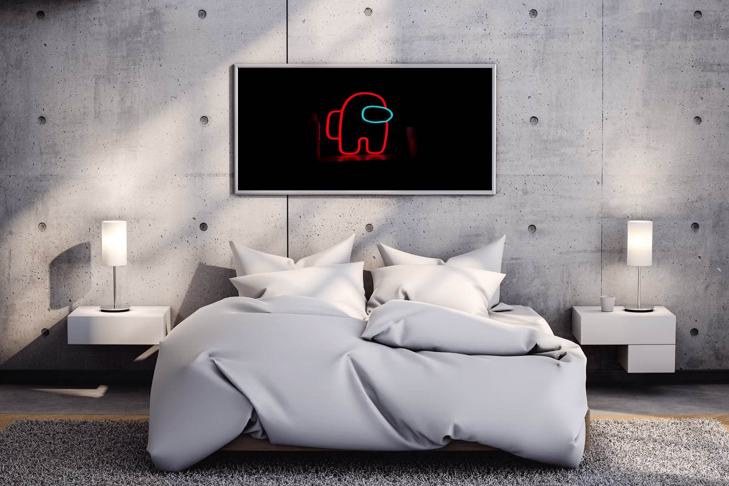 Neon Among us Gaming Wall Art - beink online art store