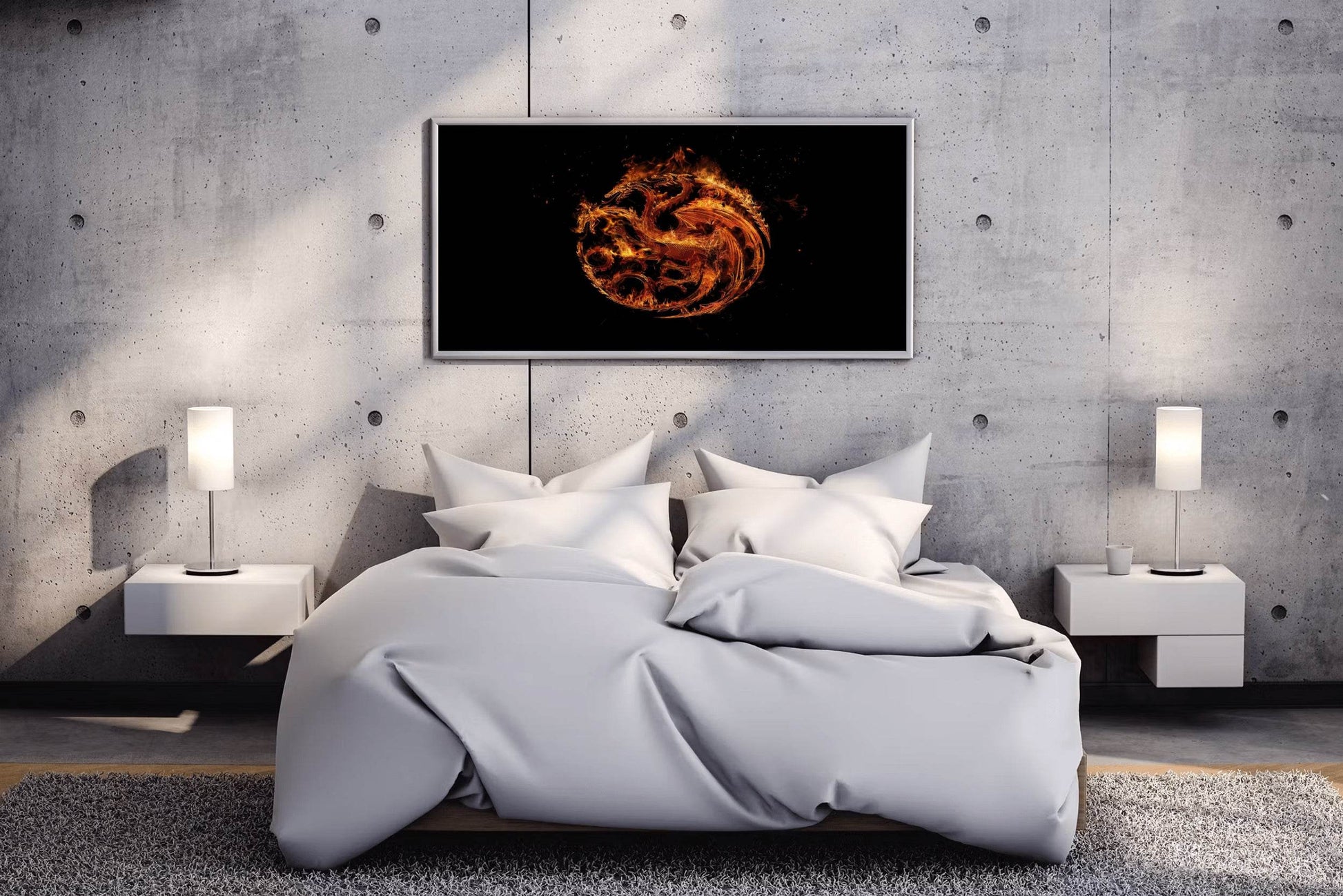 House of the Dragon with Fire Dragon Wall Art - beink online art store