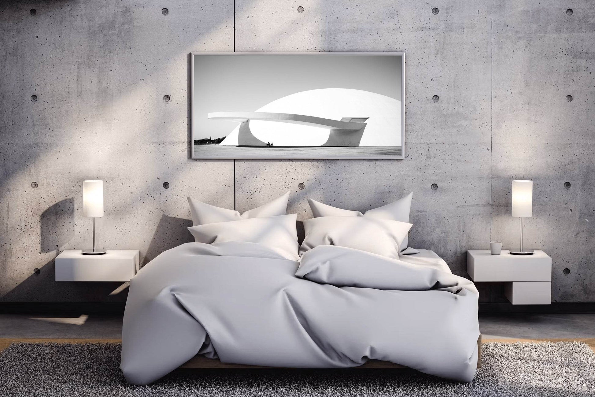 National Museum of Brazil Black & White Wall Art - beink online art store