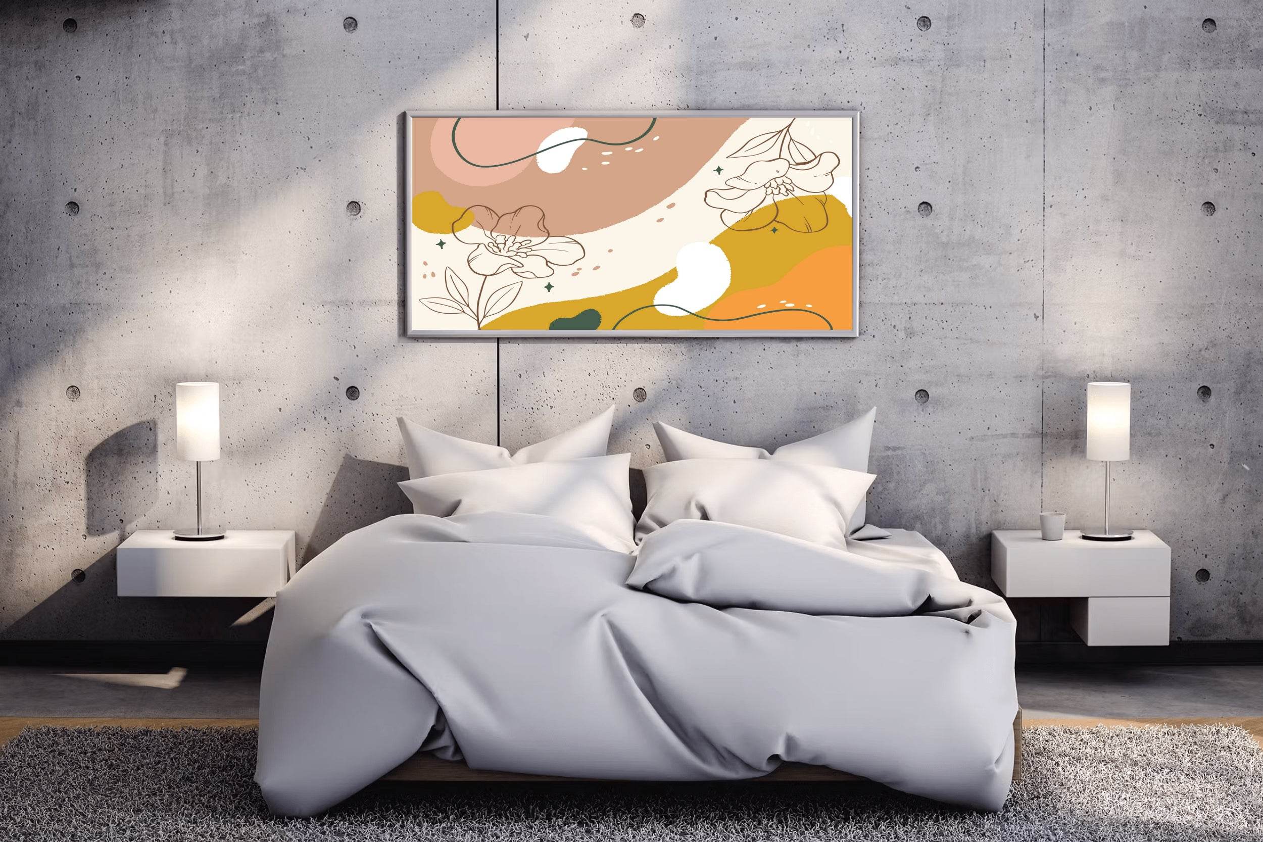 Zinnia Elegans Flower Leaves Wall Art - beink online art store