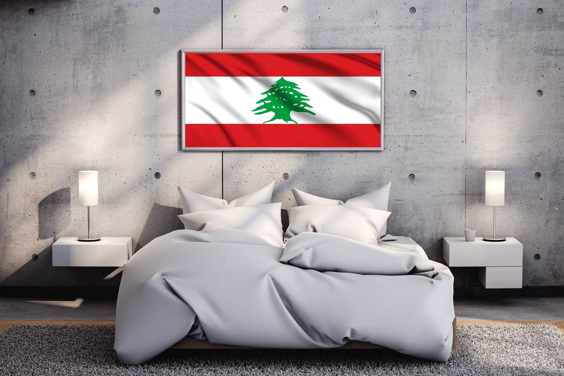 Lebanon National Flag Wall Art - beink online art store