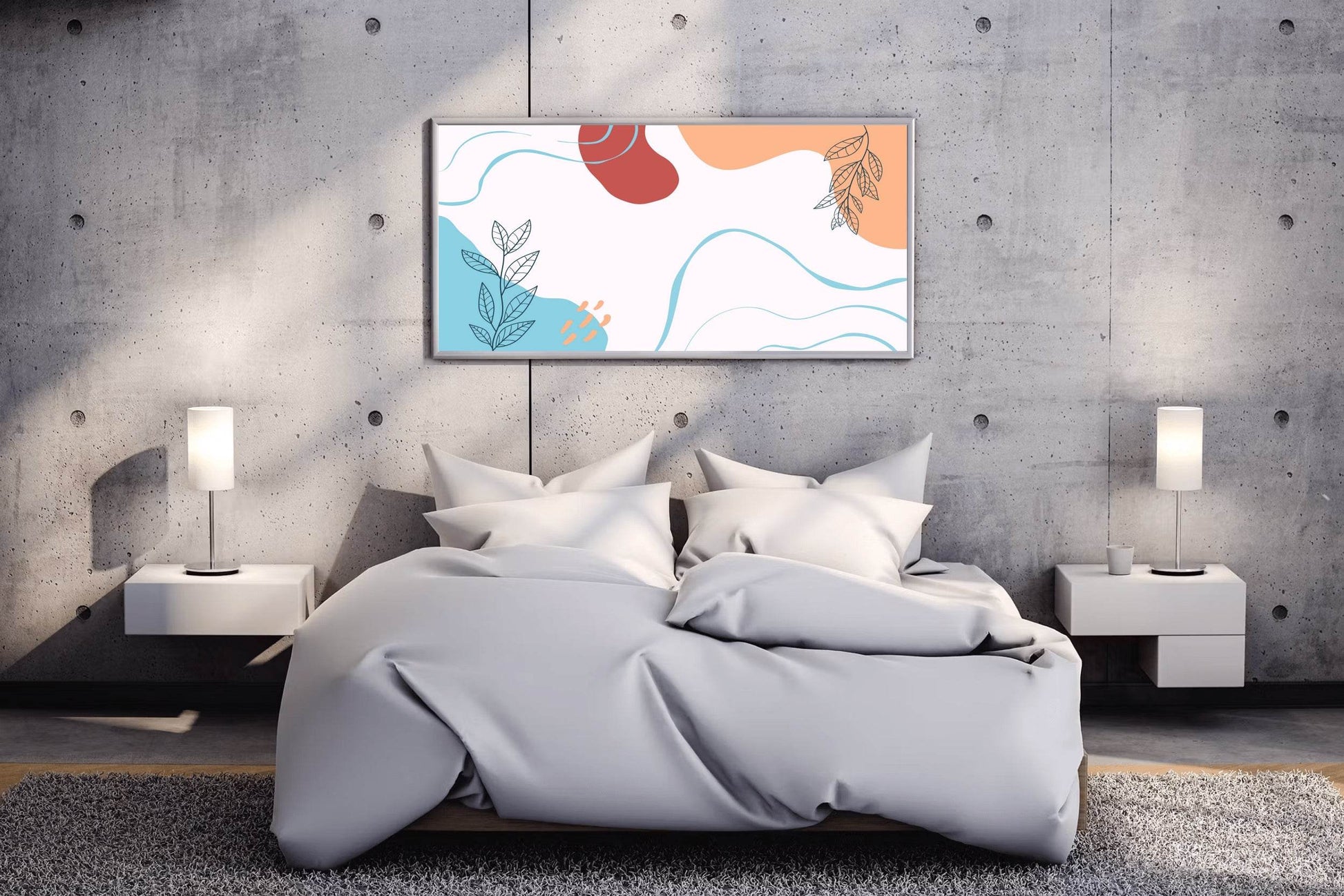 Art Design Mixed With Water And Flower Wall Art - beink online art store