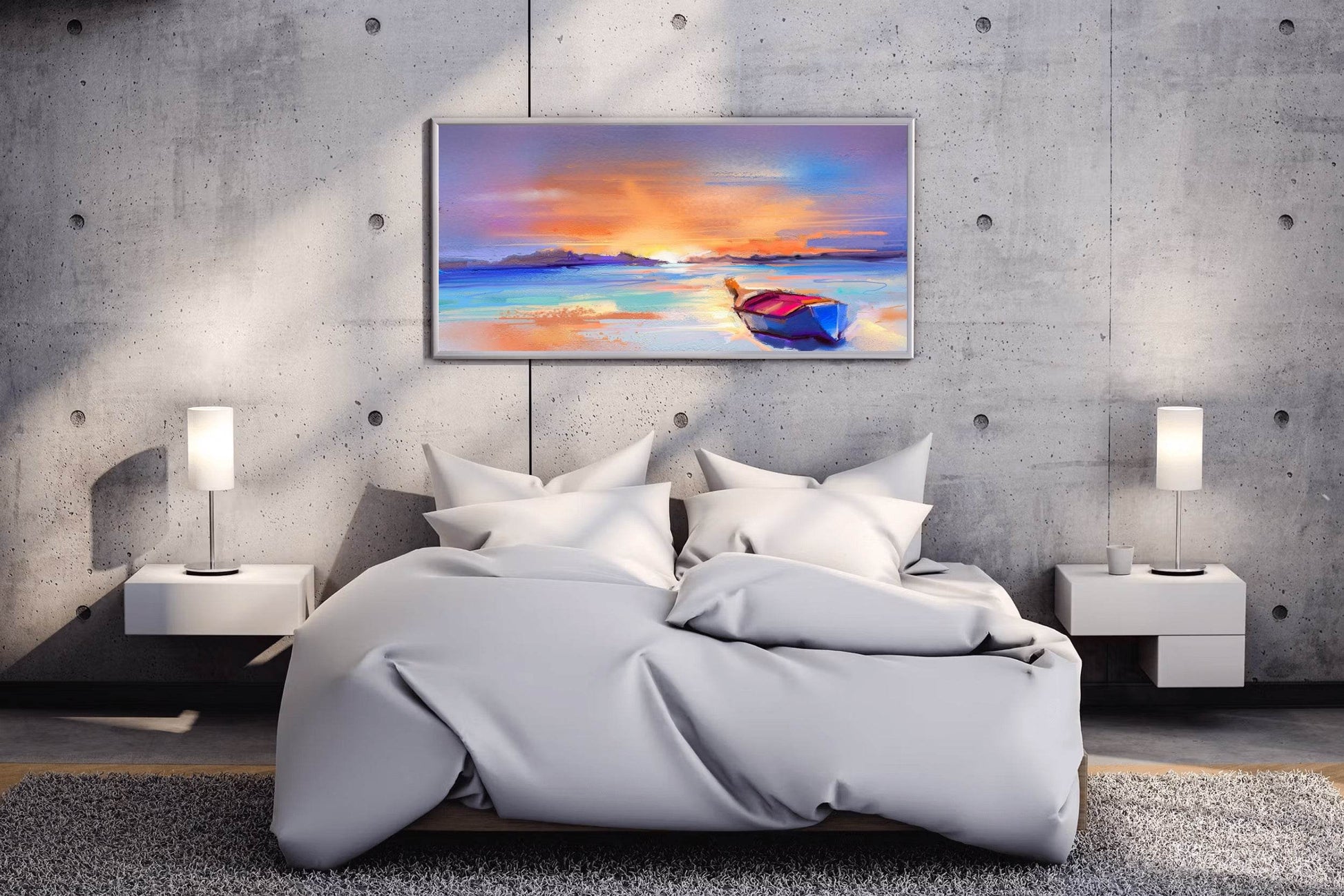 Wooden Boat On The Beach Wall Art - beink online art store