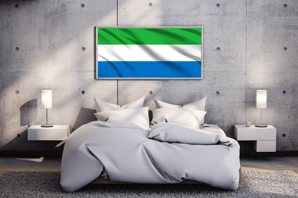 Sierra Leone National Flag Wall Art - beink online art store