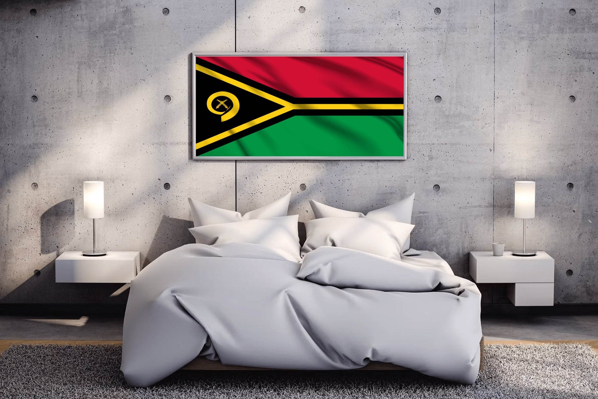 Vanuatu National Flag Wall Art - beink online art store