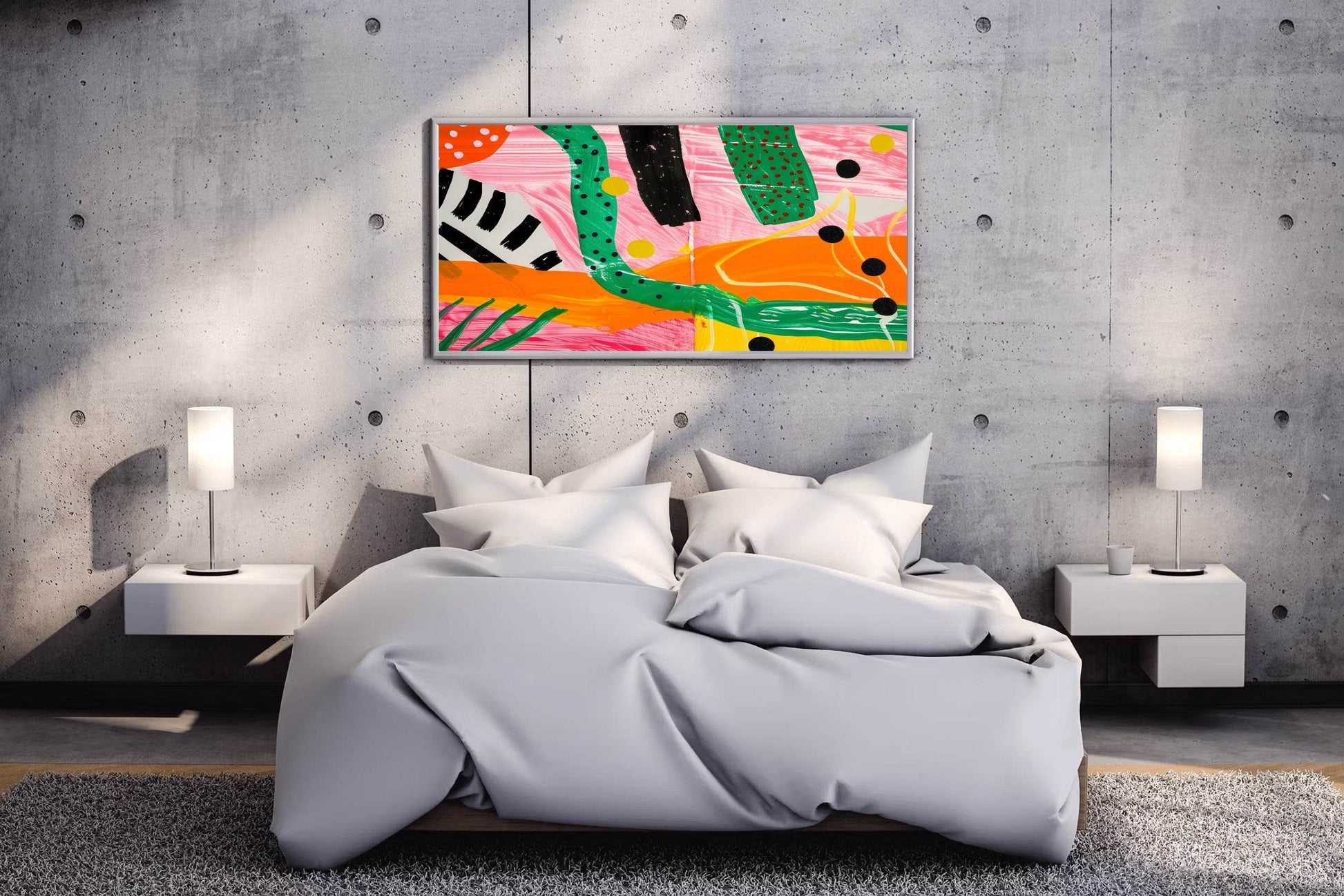Colorful Abstract Chaos Painting Wall Art - beink online art store