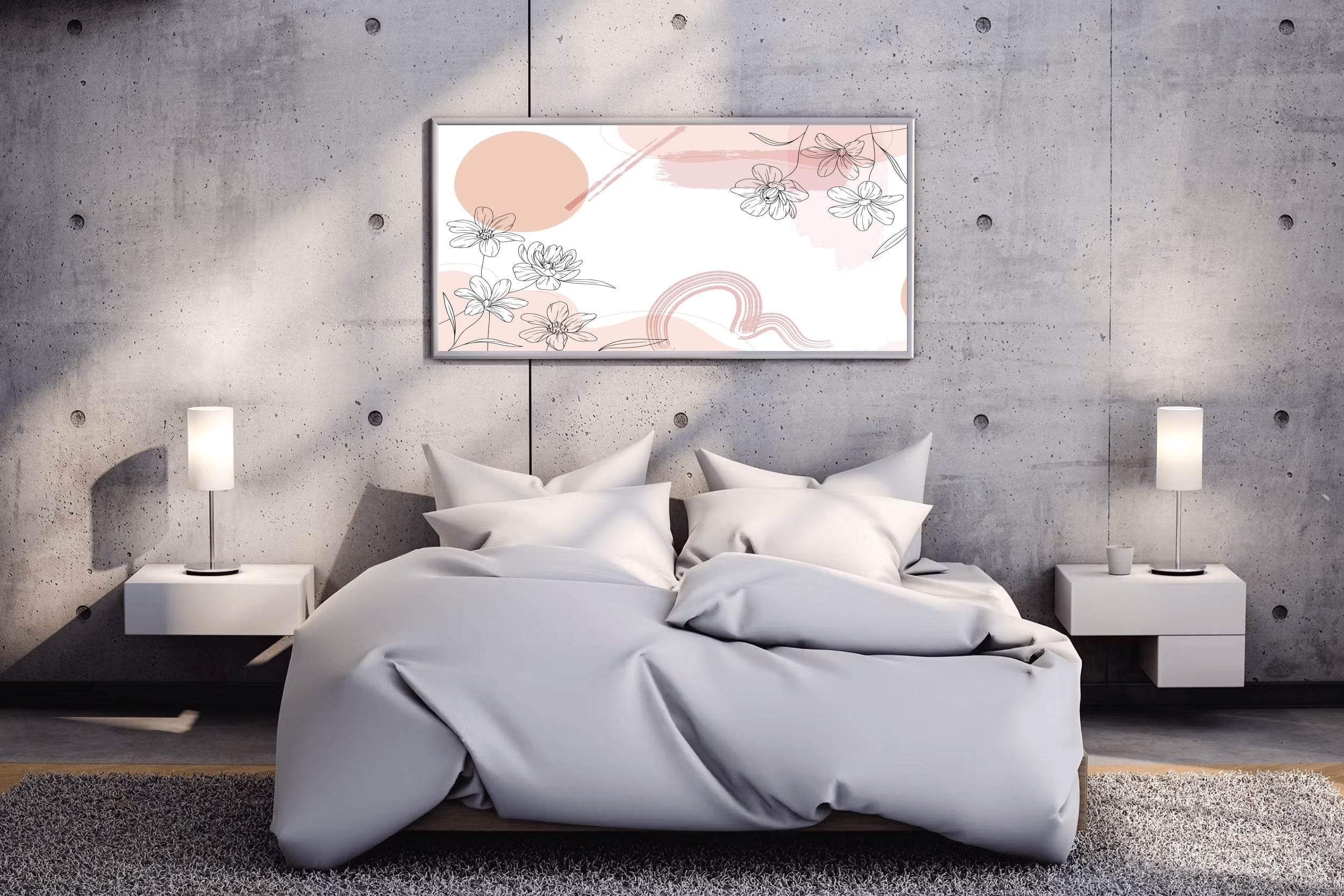 Simple Floral Drawing Wall Art - beink online art store