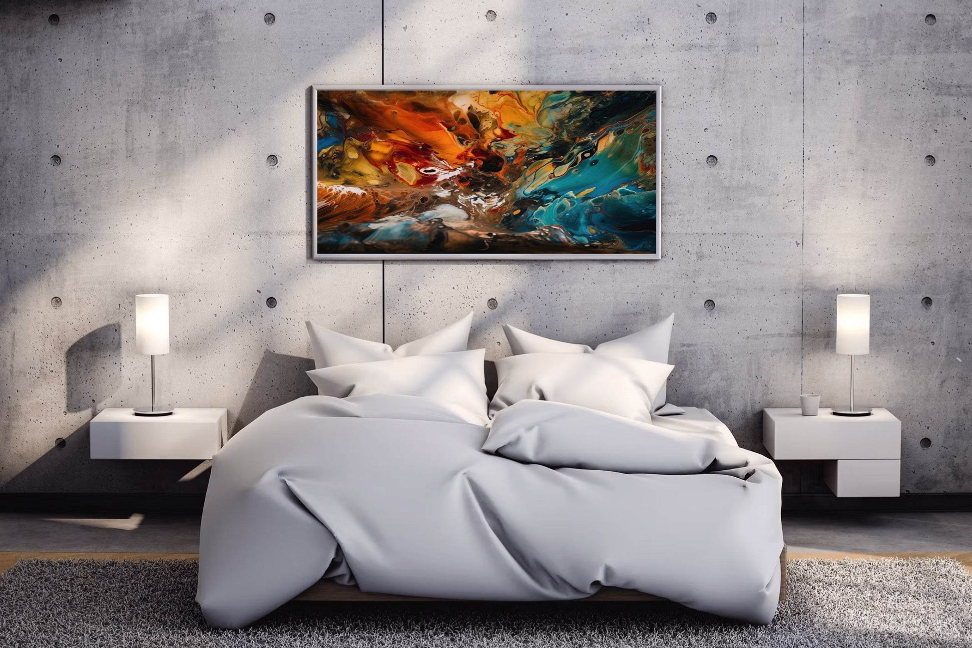 Creative Oil Paint Brush Stroke Wall Art - beink online art store