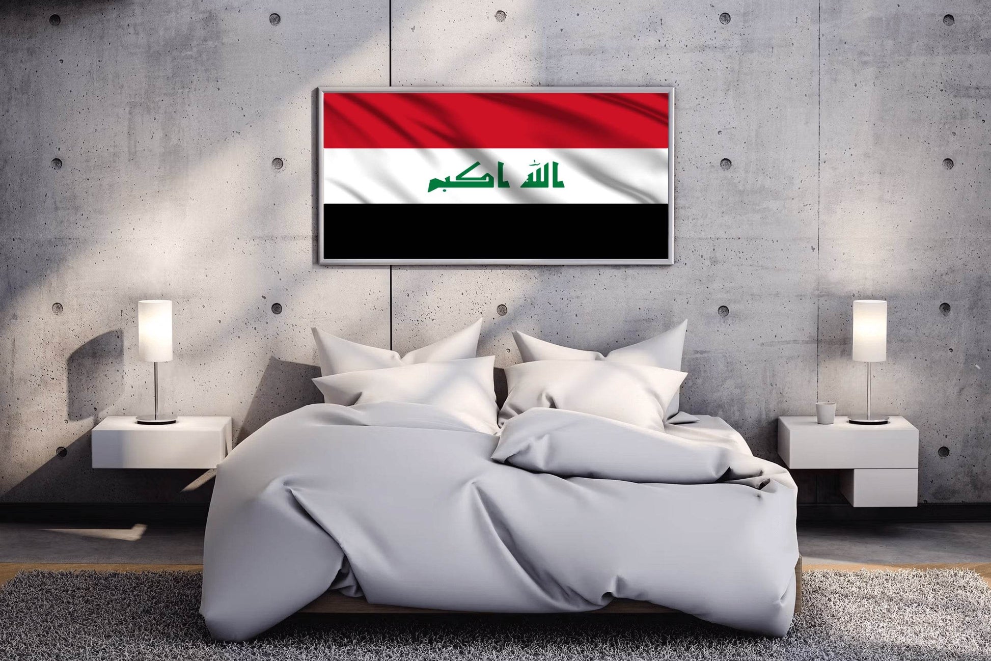 Iraq National Flag Wall Art - beink online art store