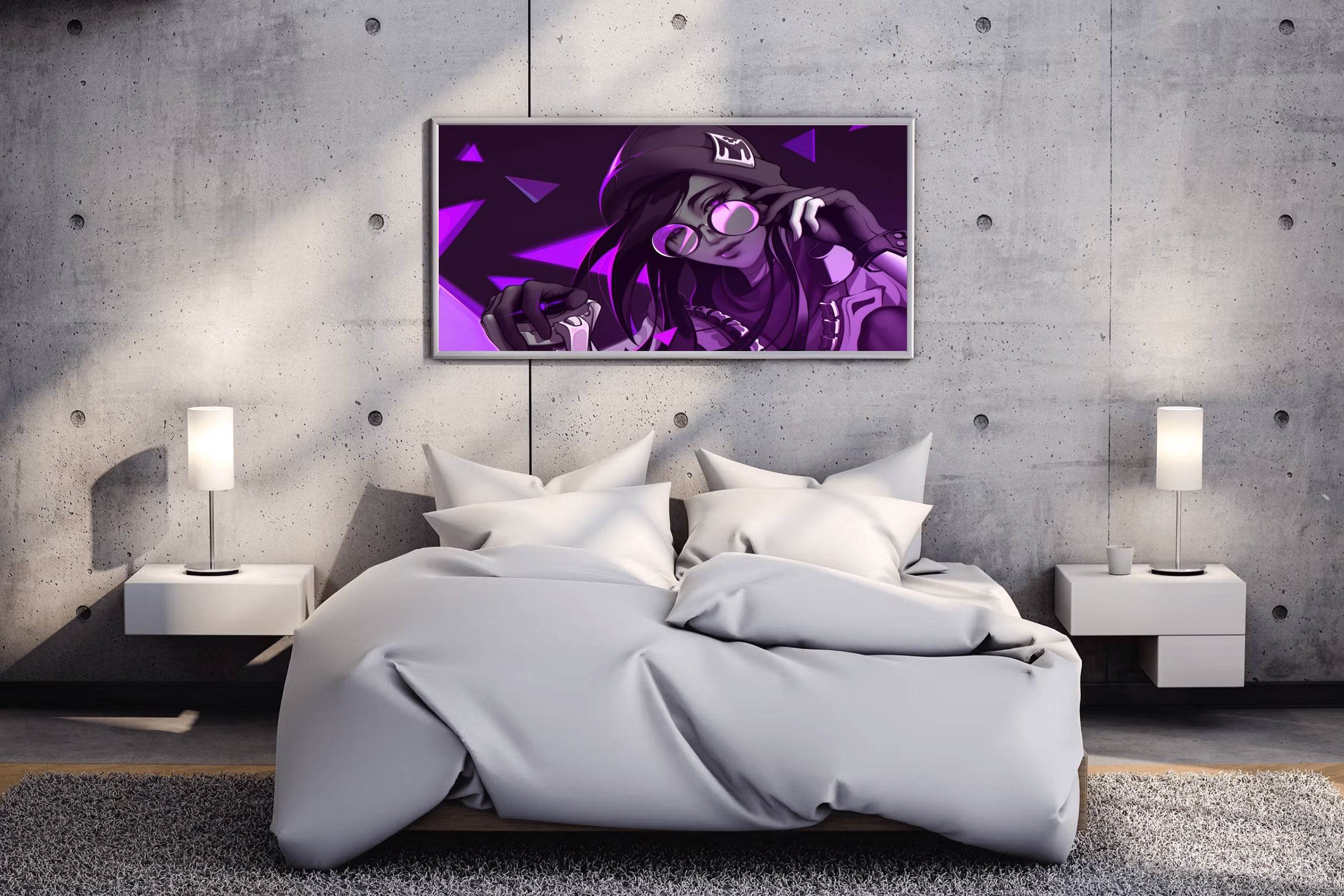 Valorant Killjoy Purple Gaming Wall Art - beink online art store