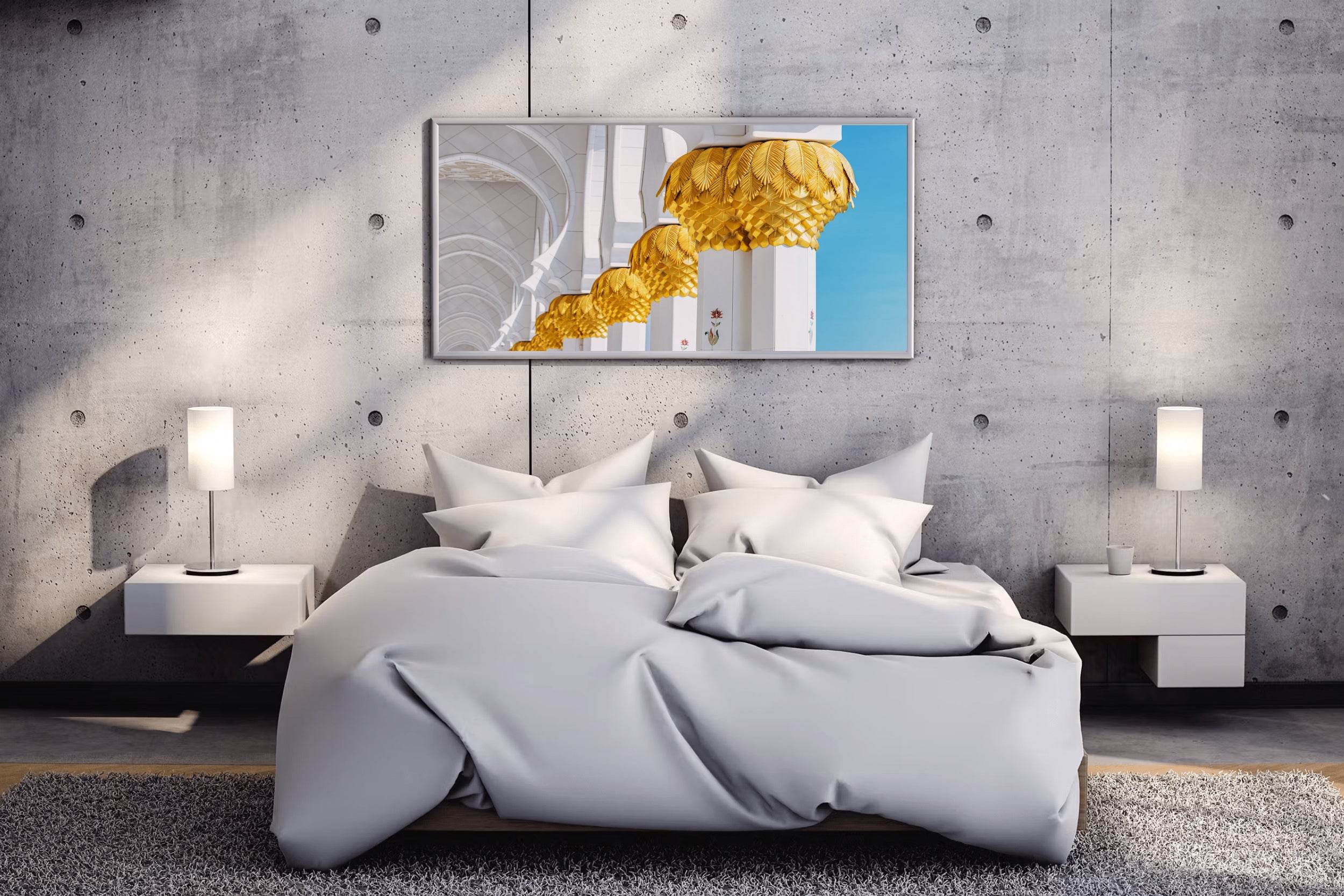 Elegant Golden Pillars Wall Art - beink online art store