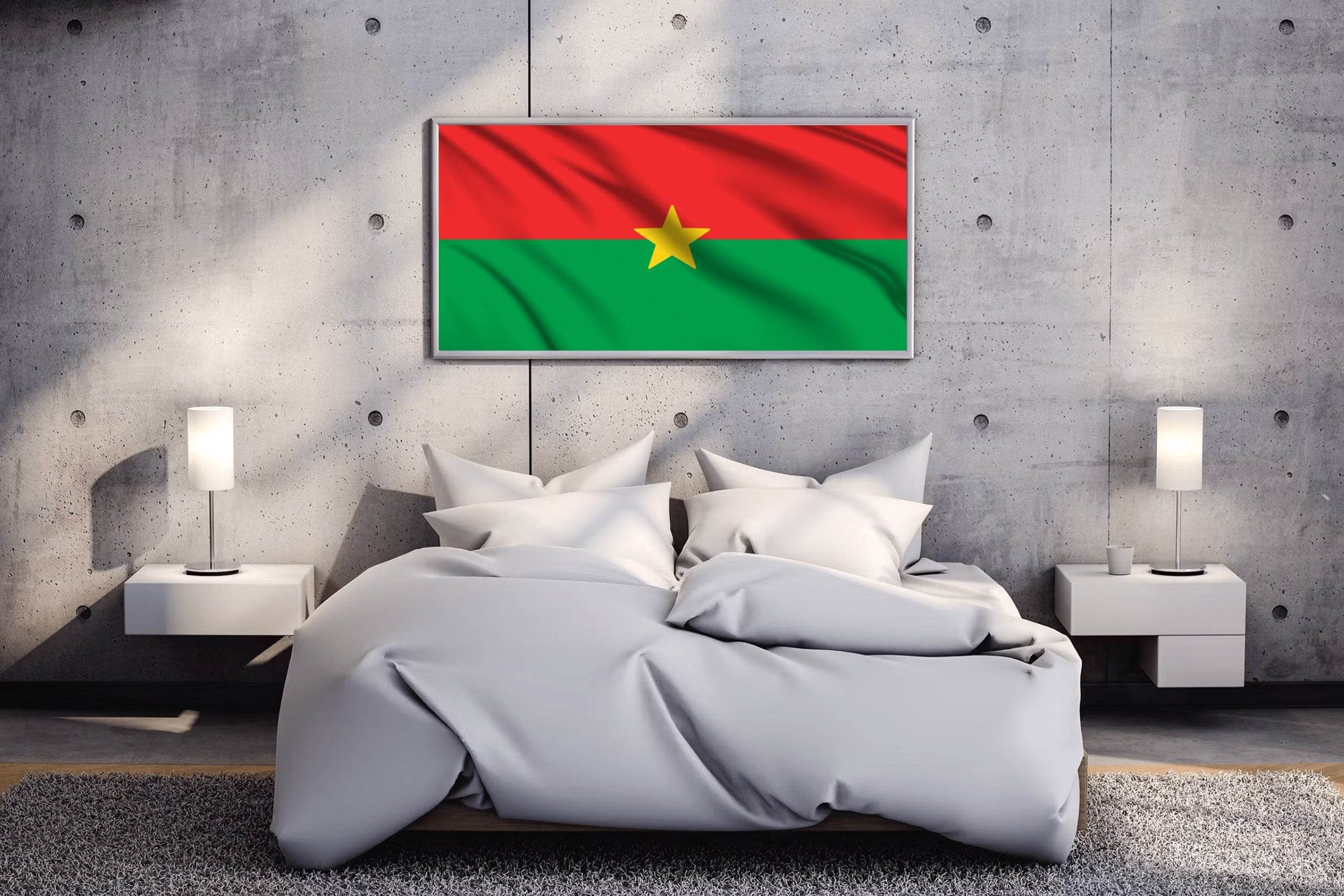 Burkina Faso National Flag Wall Art - beink online art store