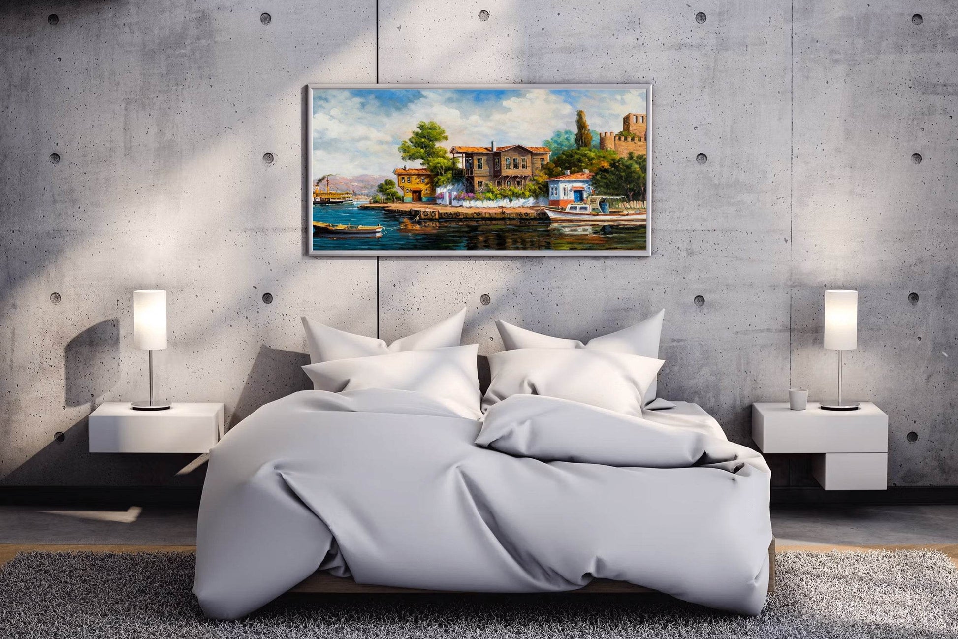 Beautiful Anchorage For Fishermen Wall Art - beink online art store