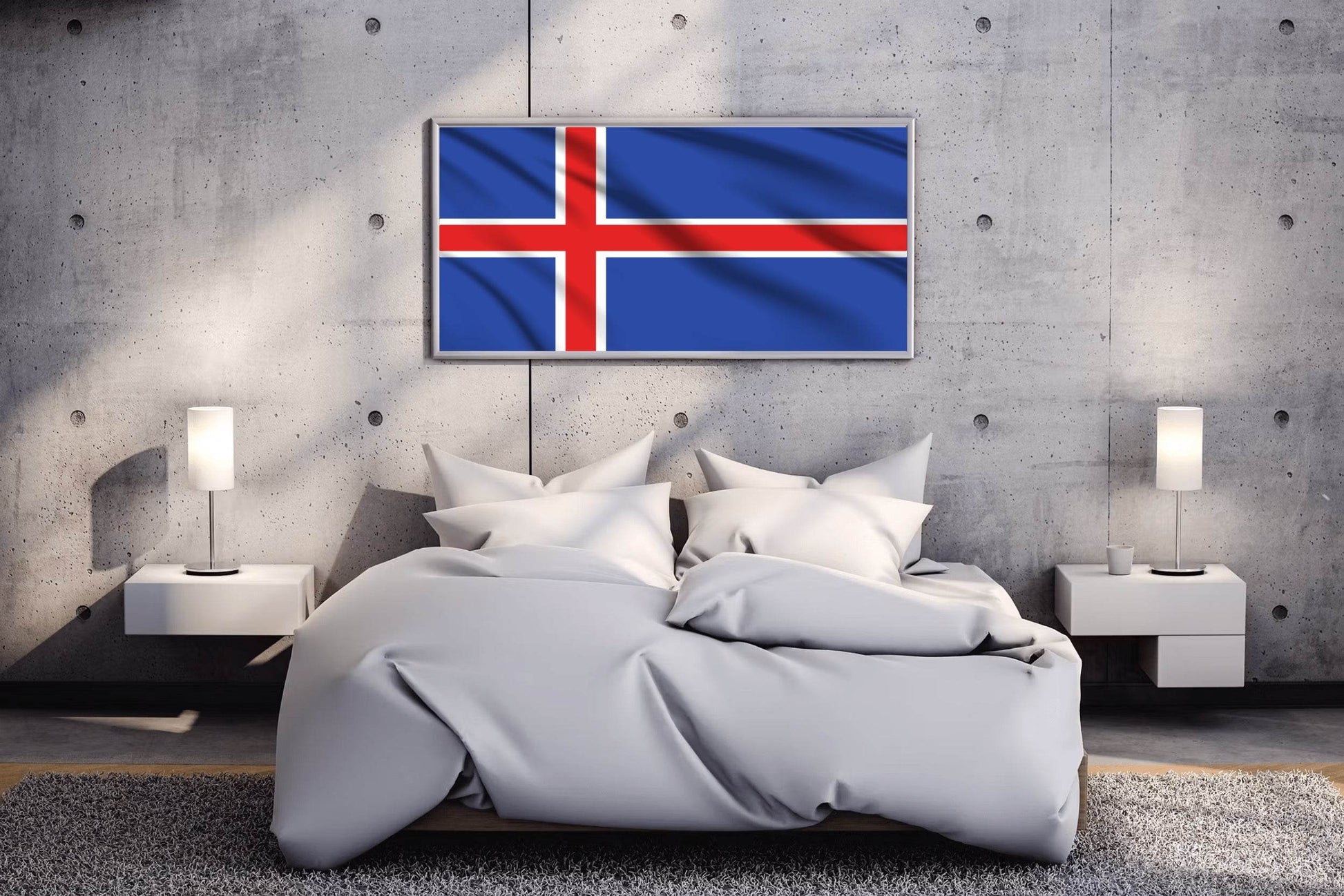 Iceland National Flag Wall Art - beink online art store