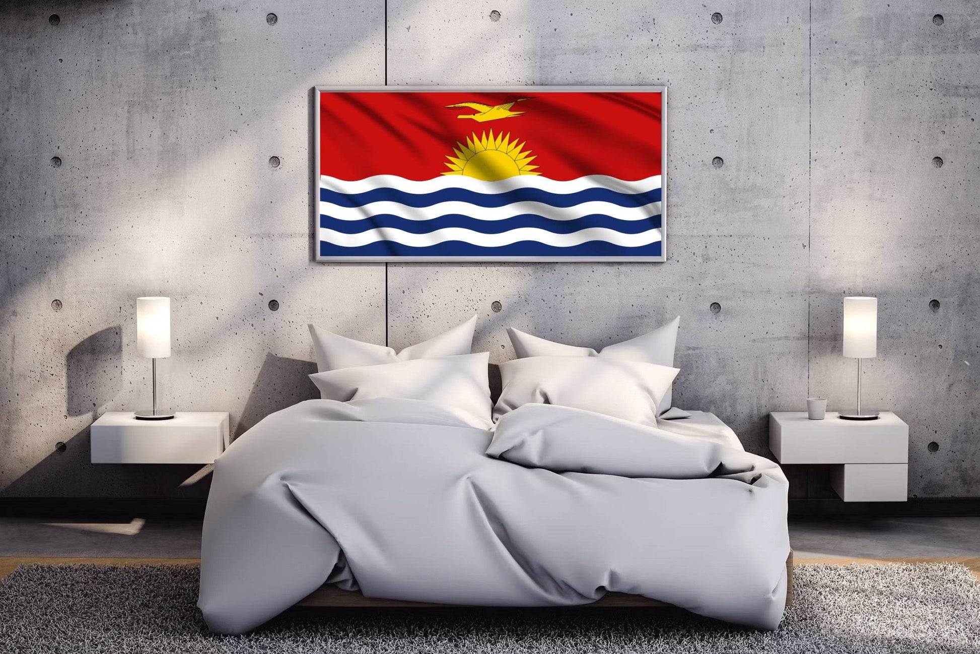 Kiribati National Flag Wall Art - beink online art store