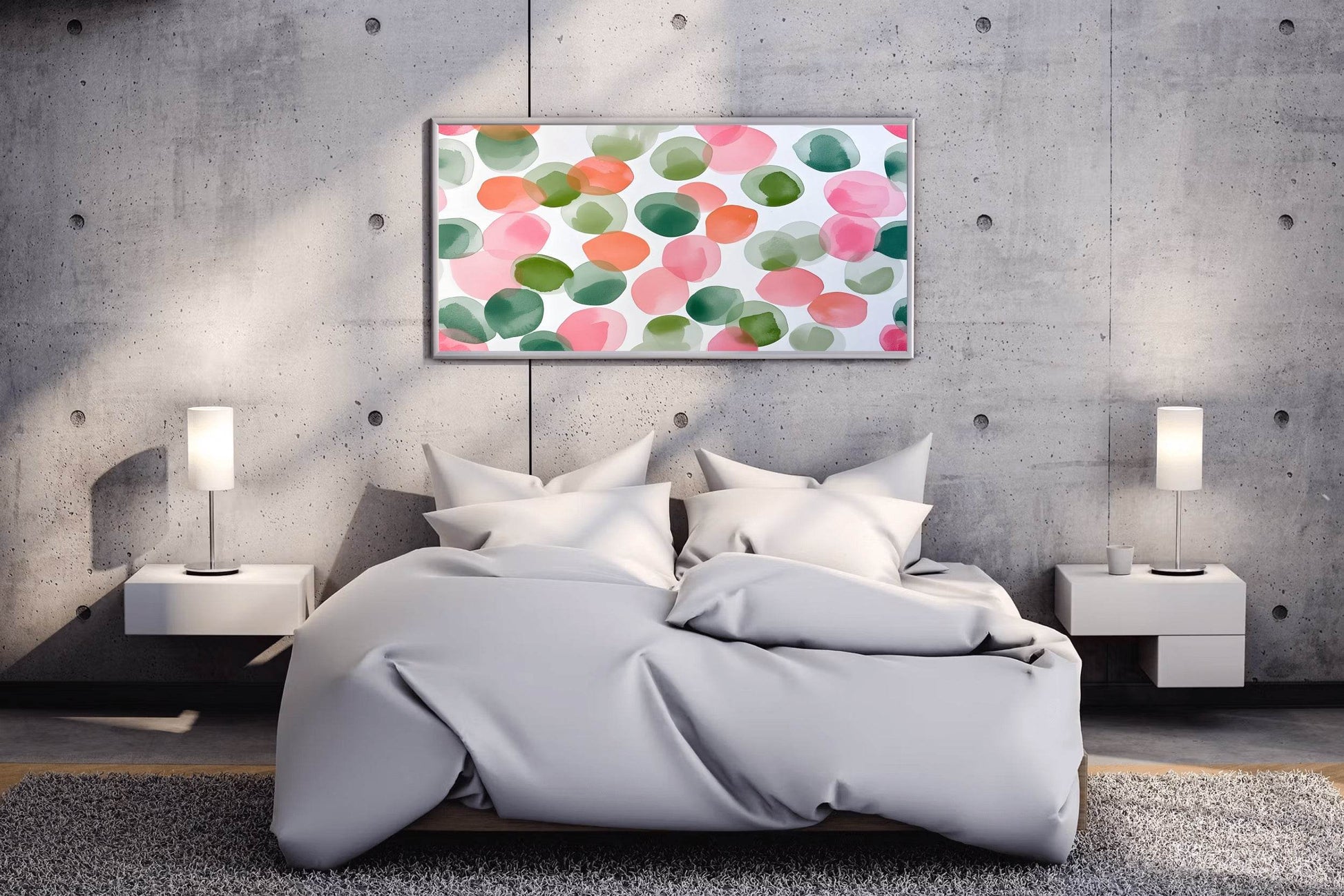 Colorful Watercolor Dot Abstract Pattern - beink online art store