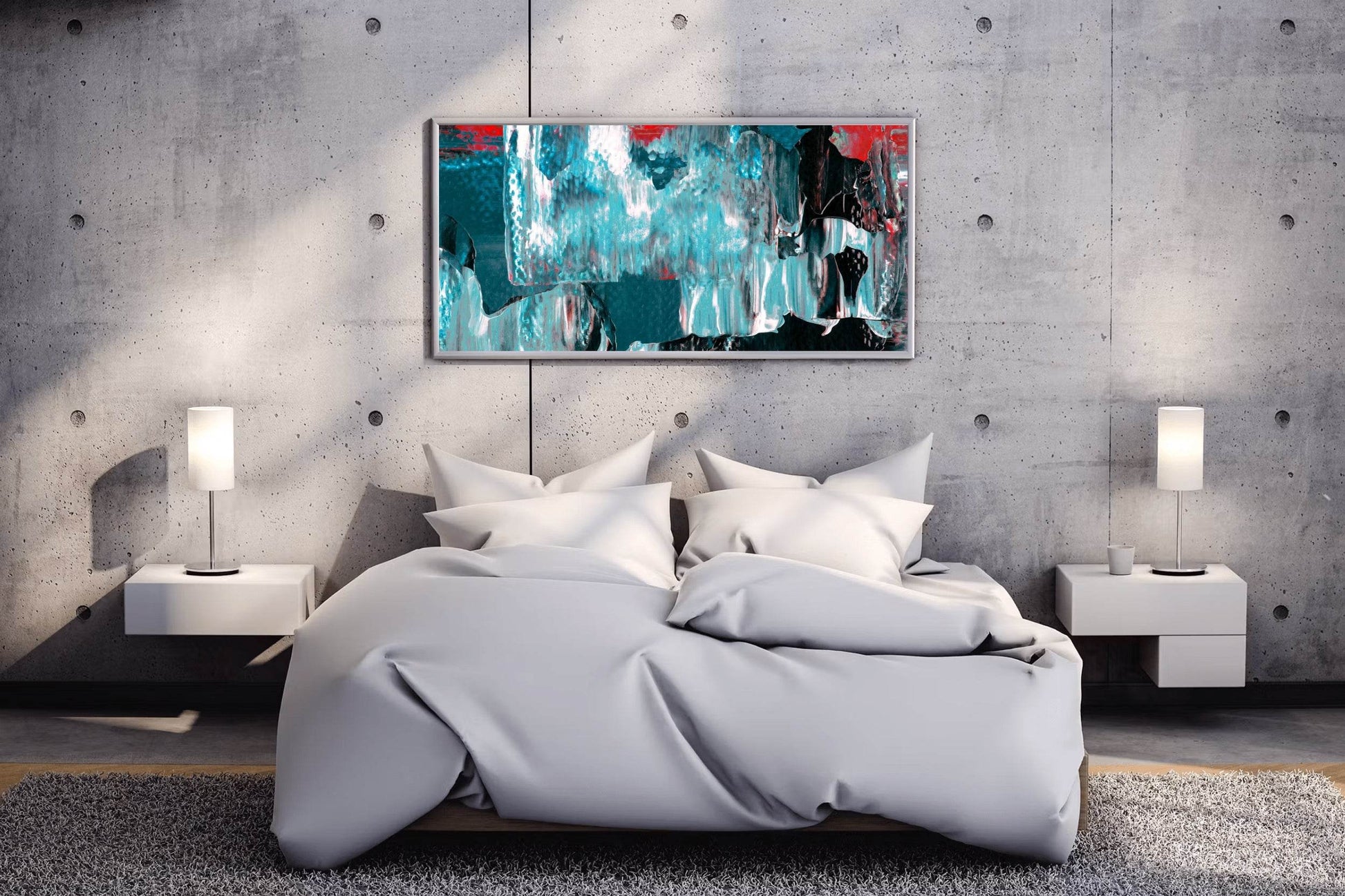 Falling Oil Paint Brush Strokes Abstract Wall Art - beink online art store