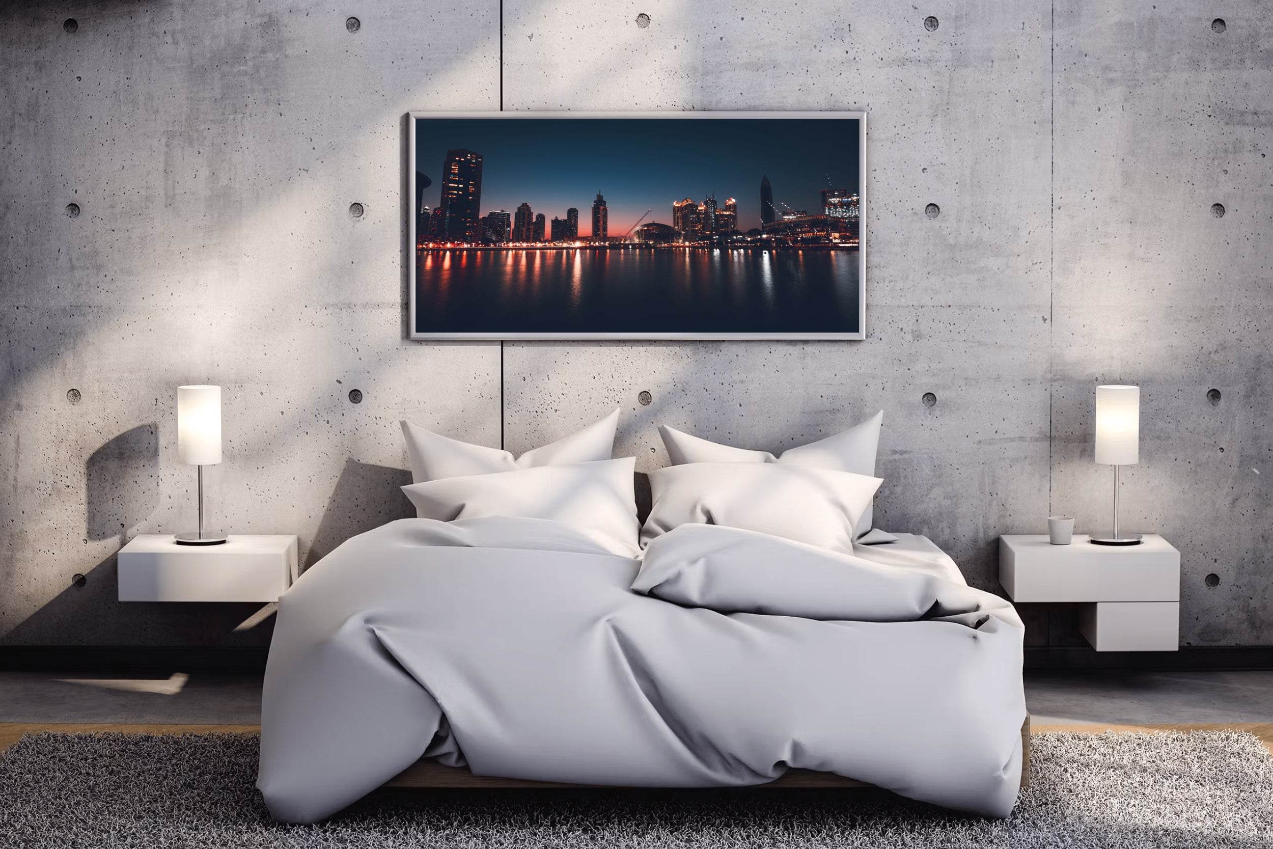 Purple Hues on the Skyline Wall Art - beink online art store