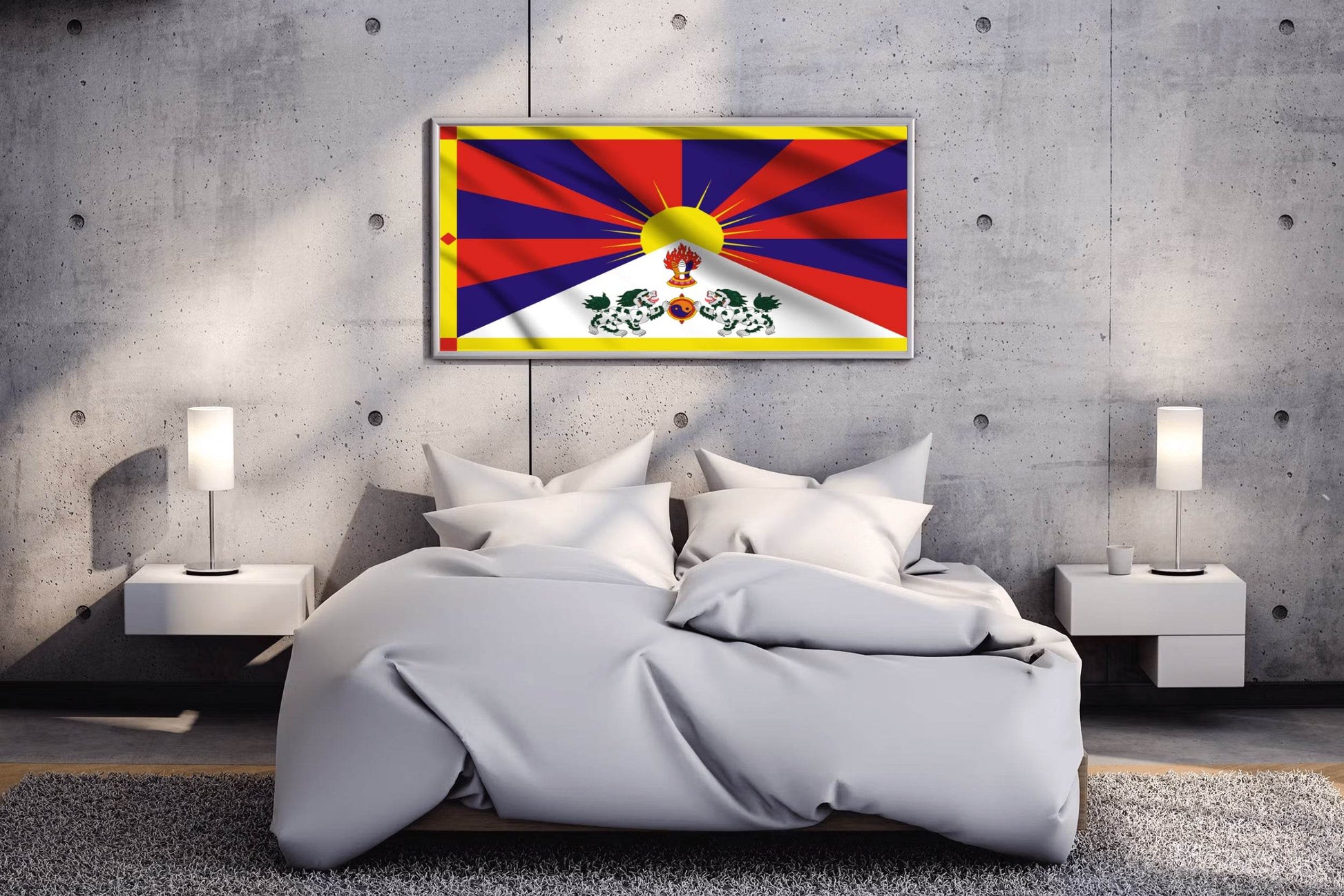 Tibet National Flag Wall Art - beink online art store