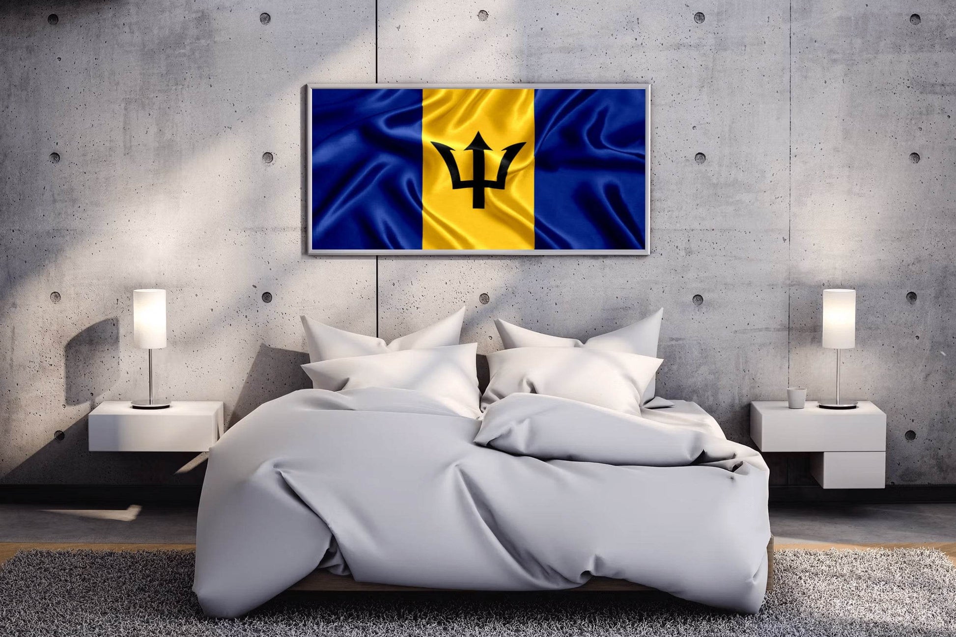Barbados National Flag Wall Art - beink online art store