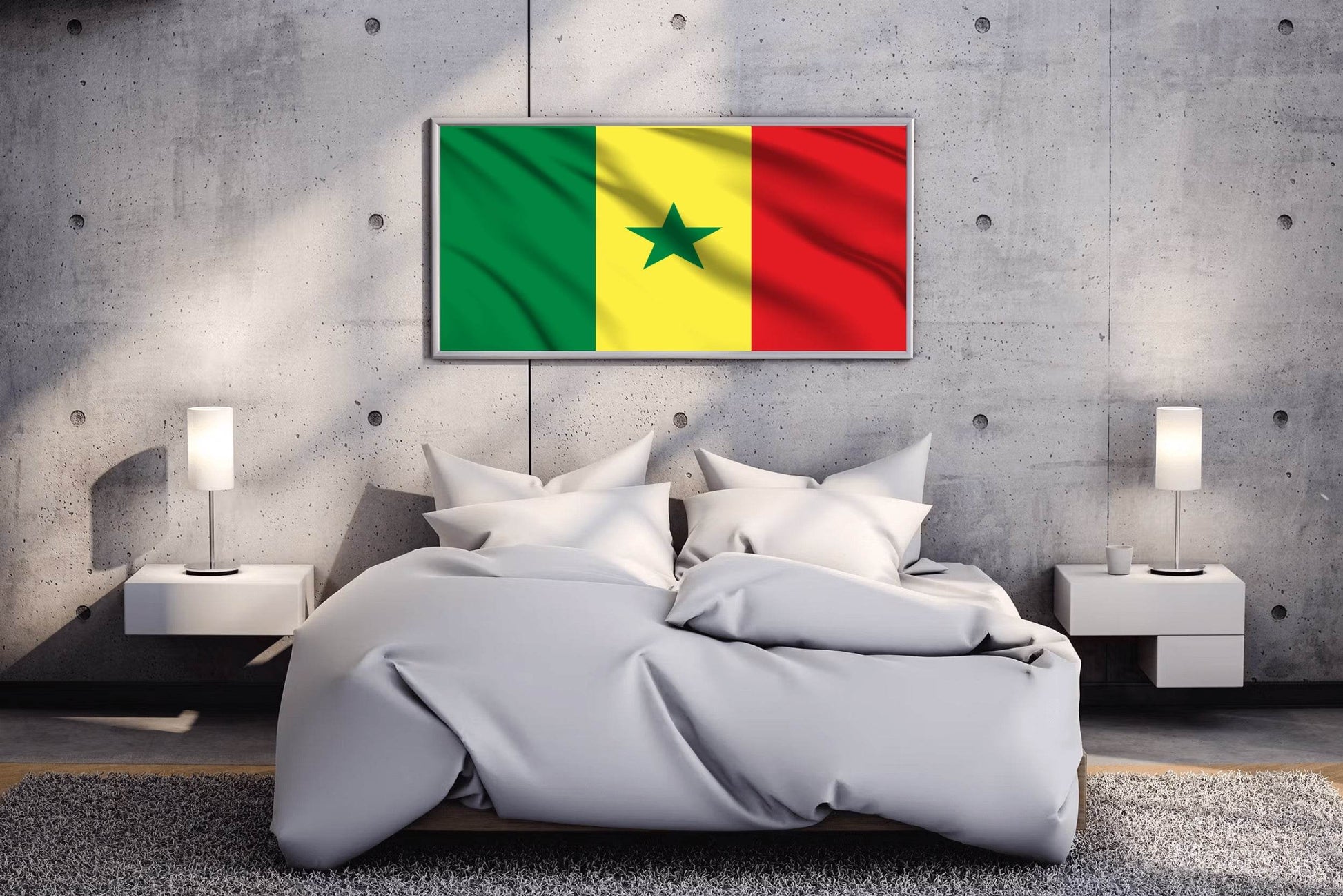 Senegal National Flag Wall Art - beink online art store