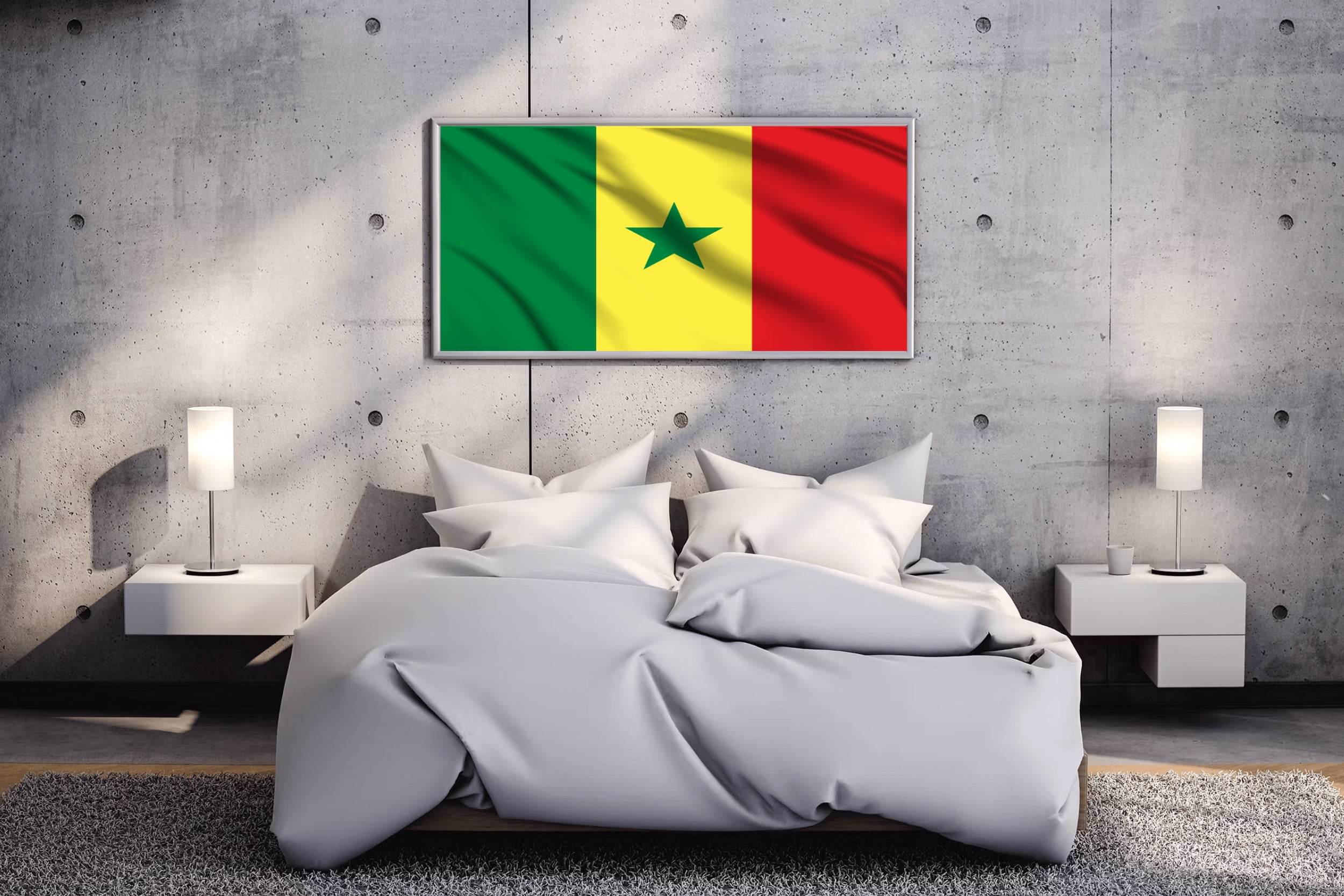 Senegal National Flag Wall Art - beink online art store