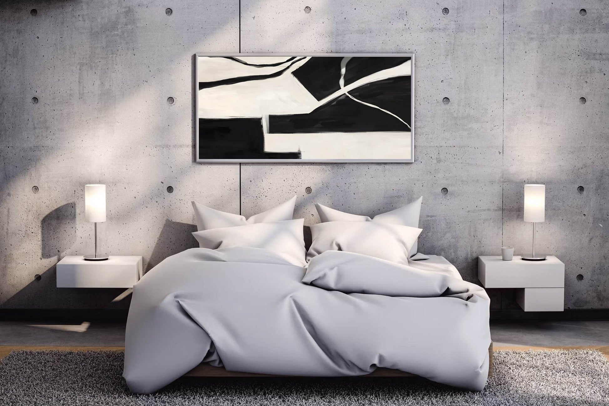 Black and White Flux Wall Art - beink online art store