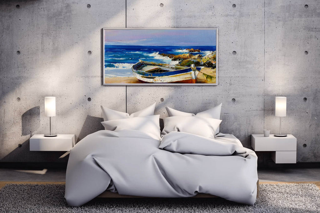 Color Boat on The Beach Wall Art - beink online art store