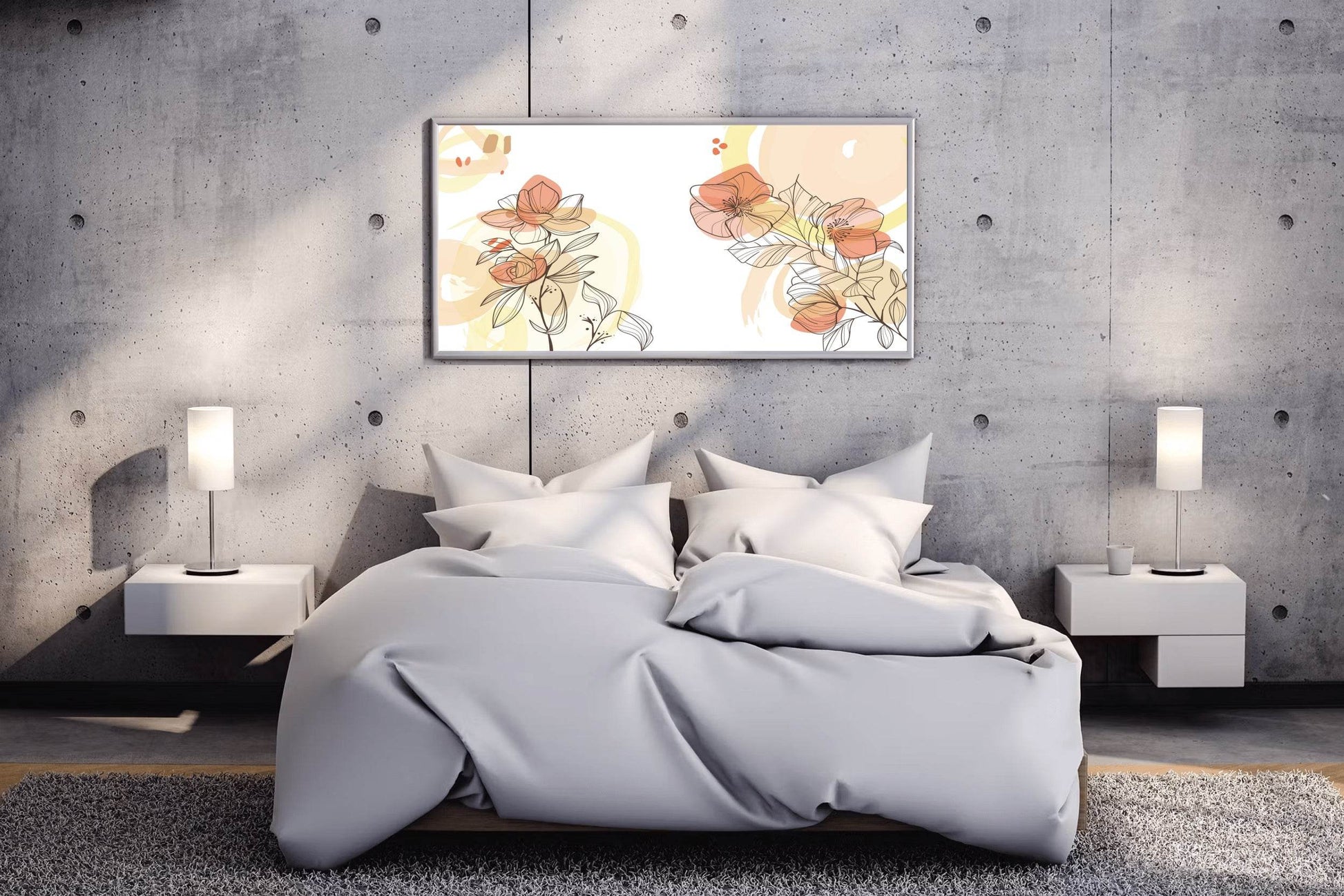 Agrostemma Bouquet Wall Art - beink online art store