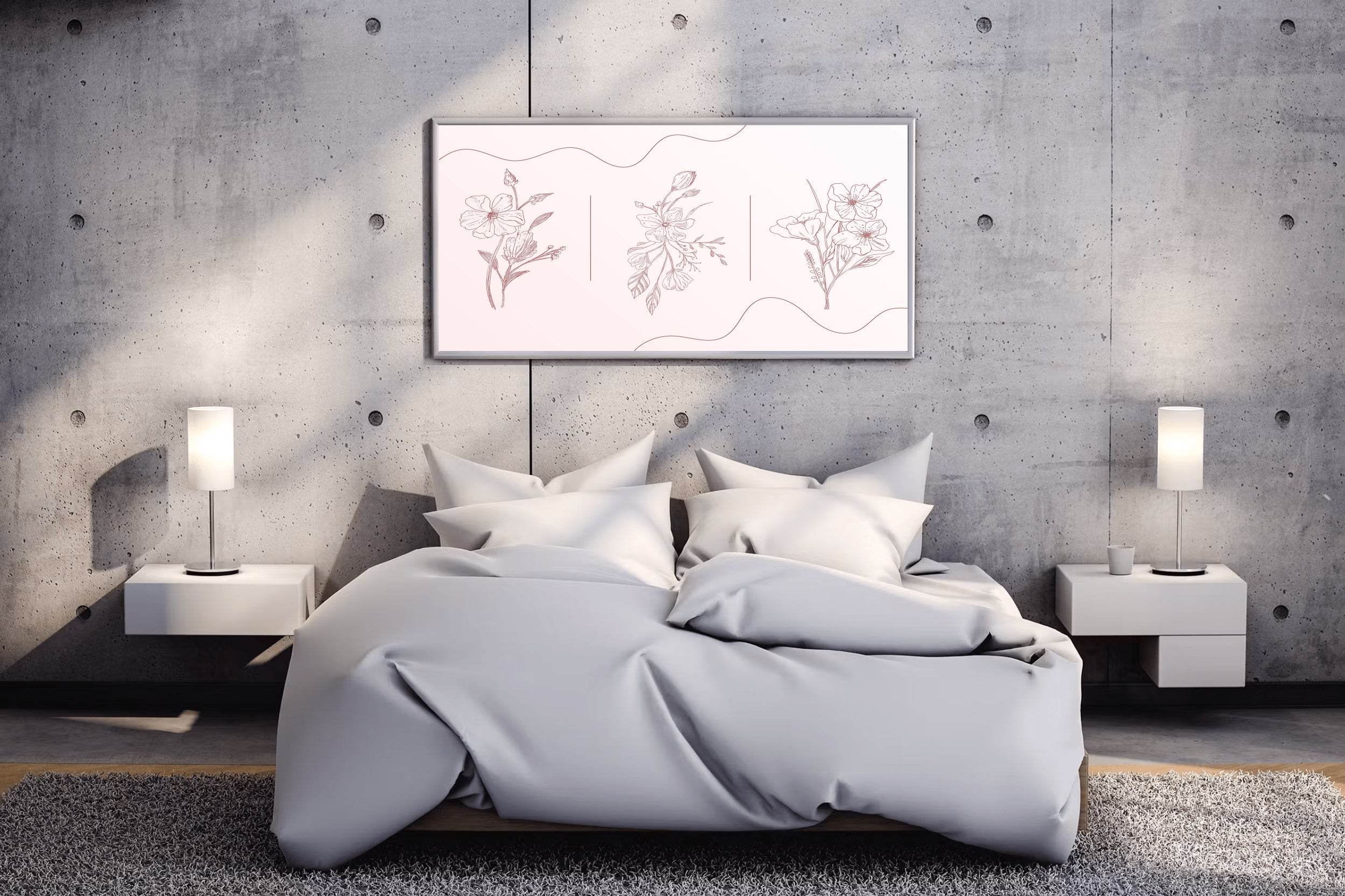 Design of Calendula Officinalis Flowers Wall Art - beink online art store