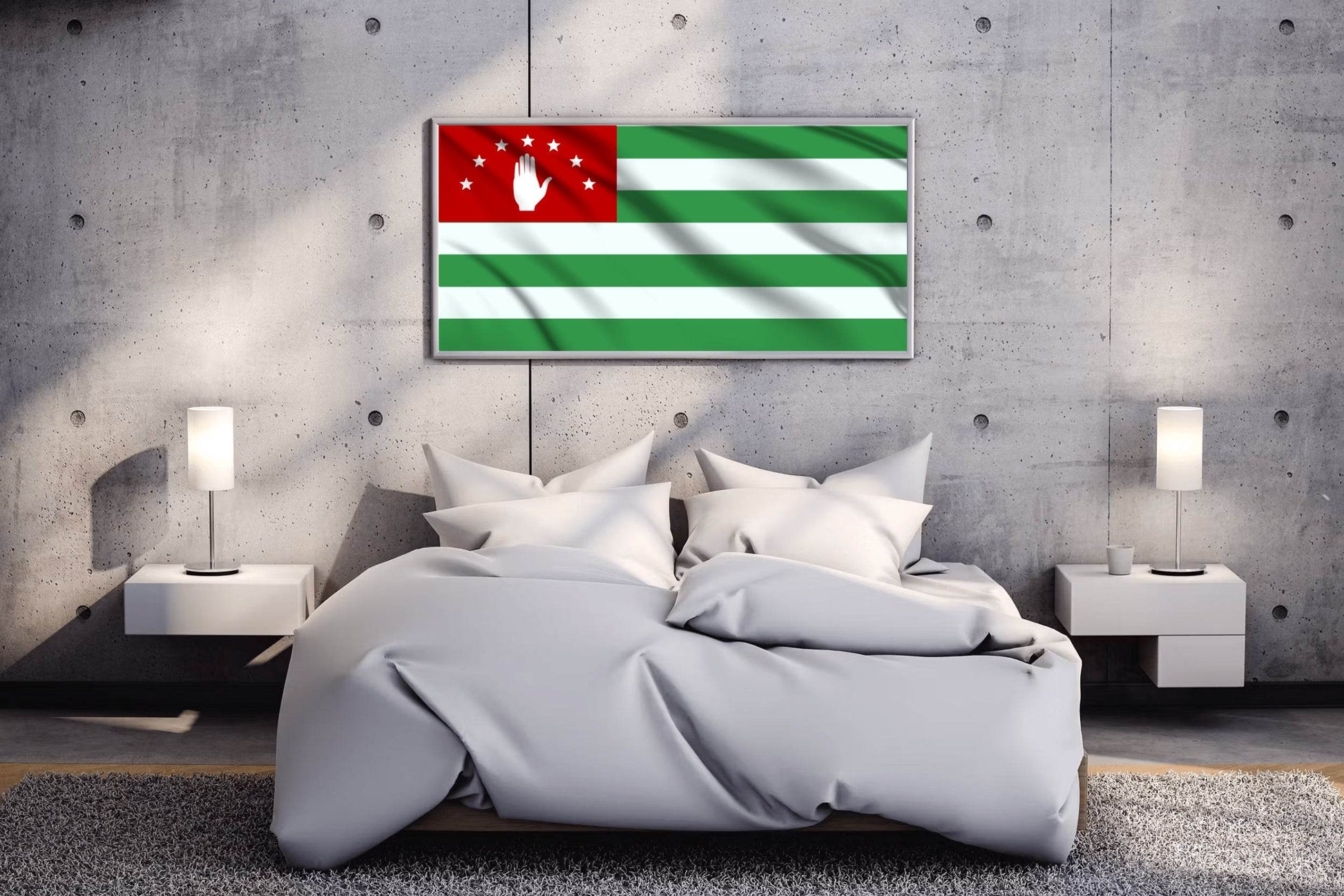 Abkhazia National Flag Wall Art - beink online art store