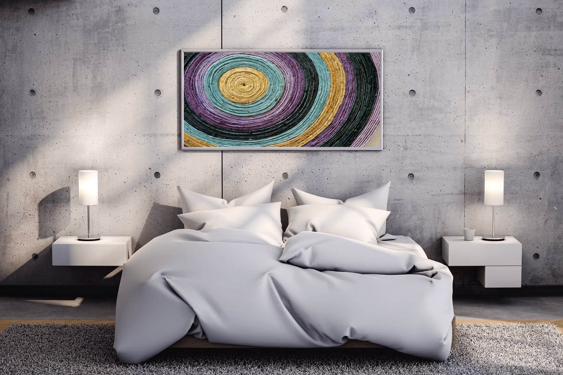Multicolor Ropes Painting Abstract Wall Art - beink online art store