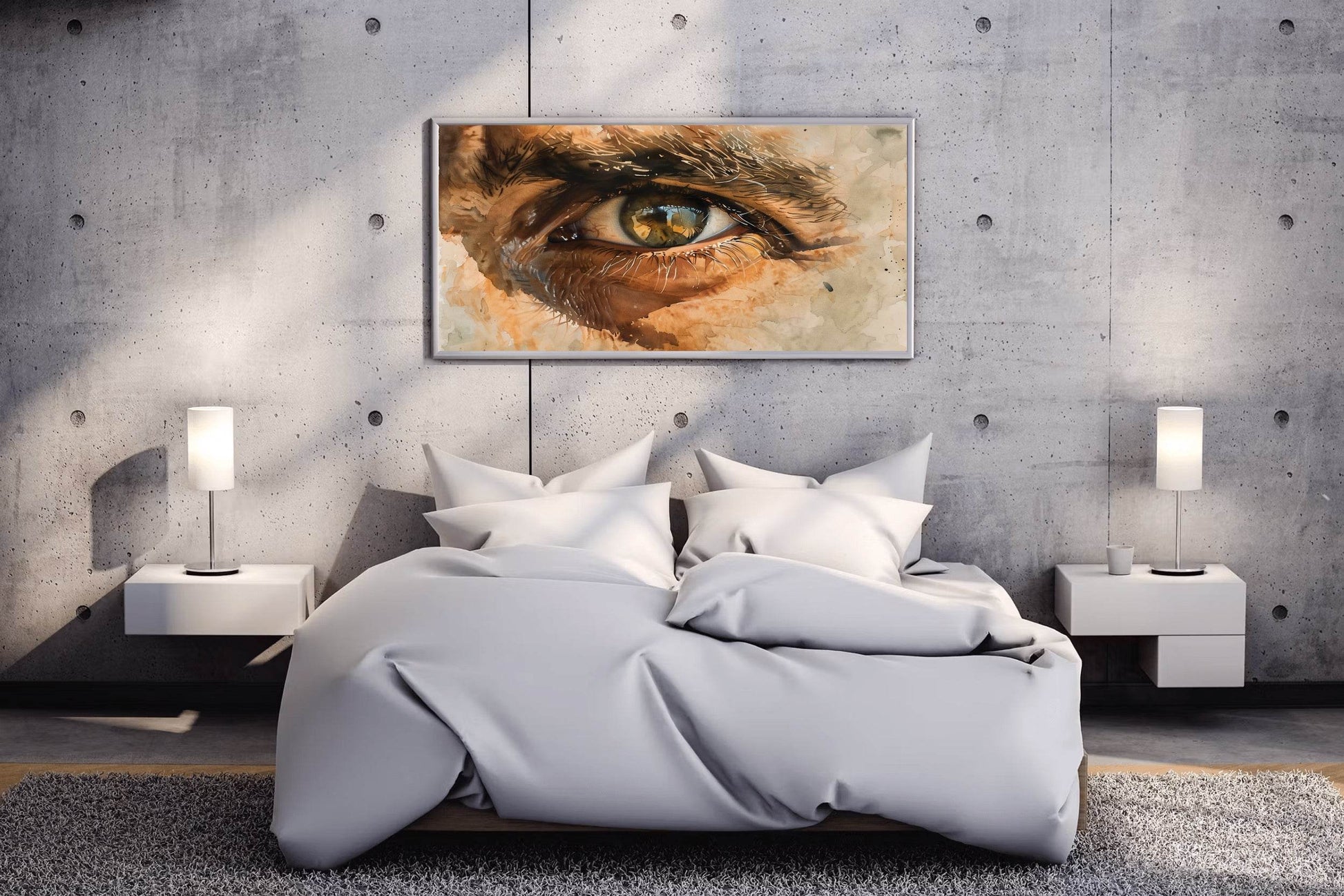 Watercolor Men Eye Painting Digital Art - beink online art store