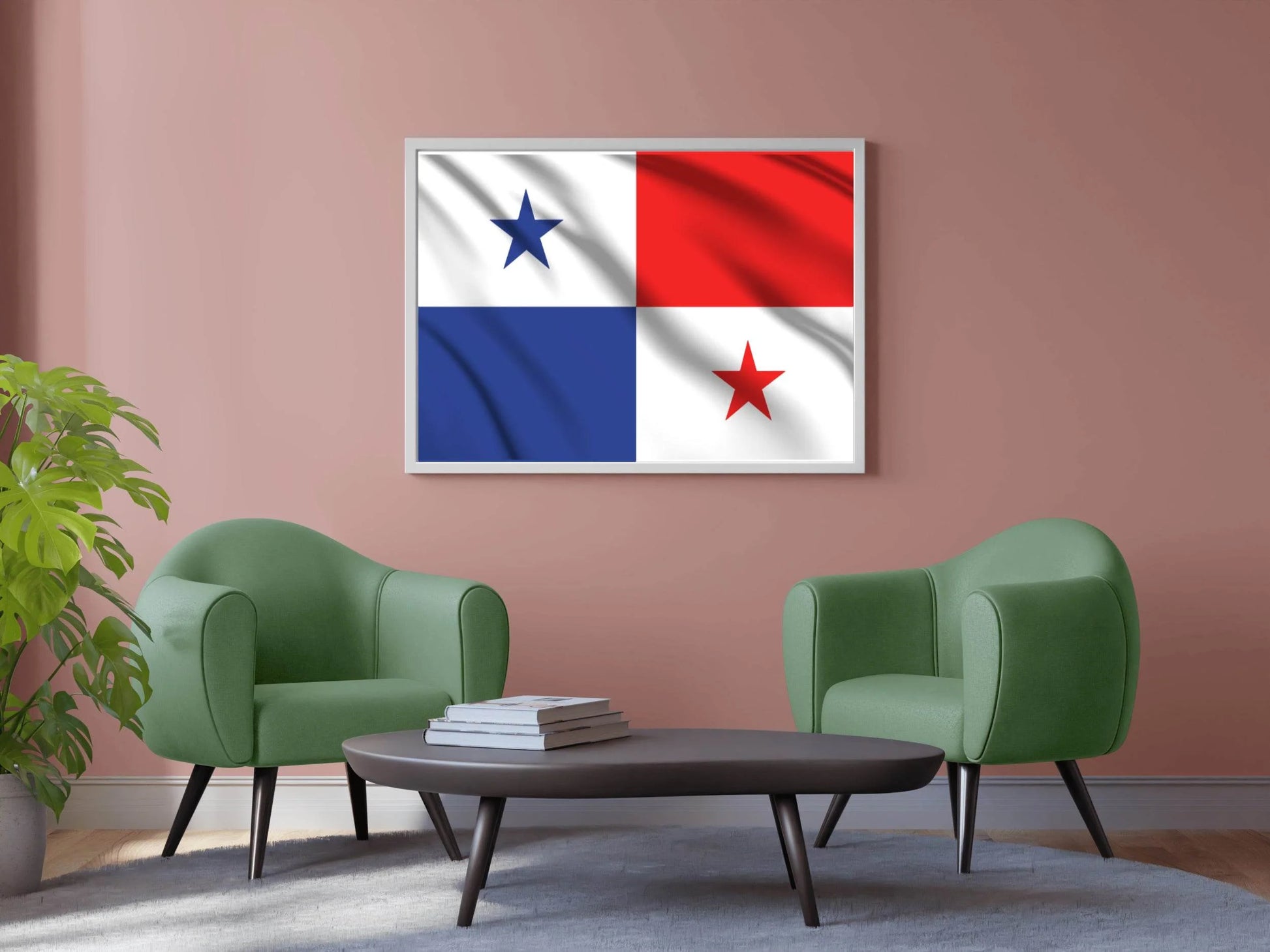 Panama National Flag Wall Art - beink online art store