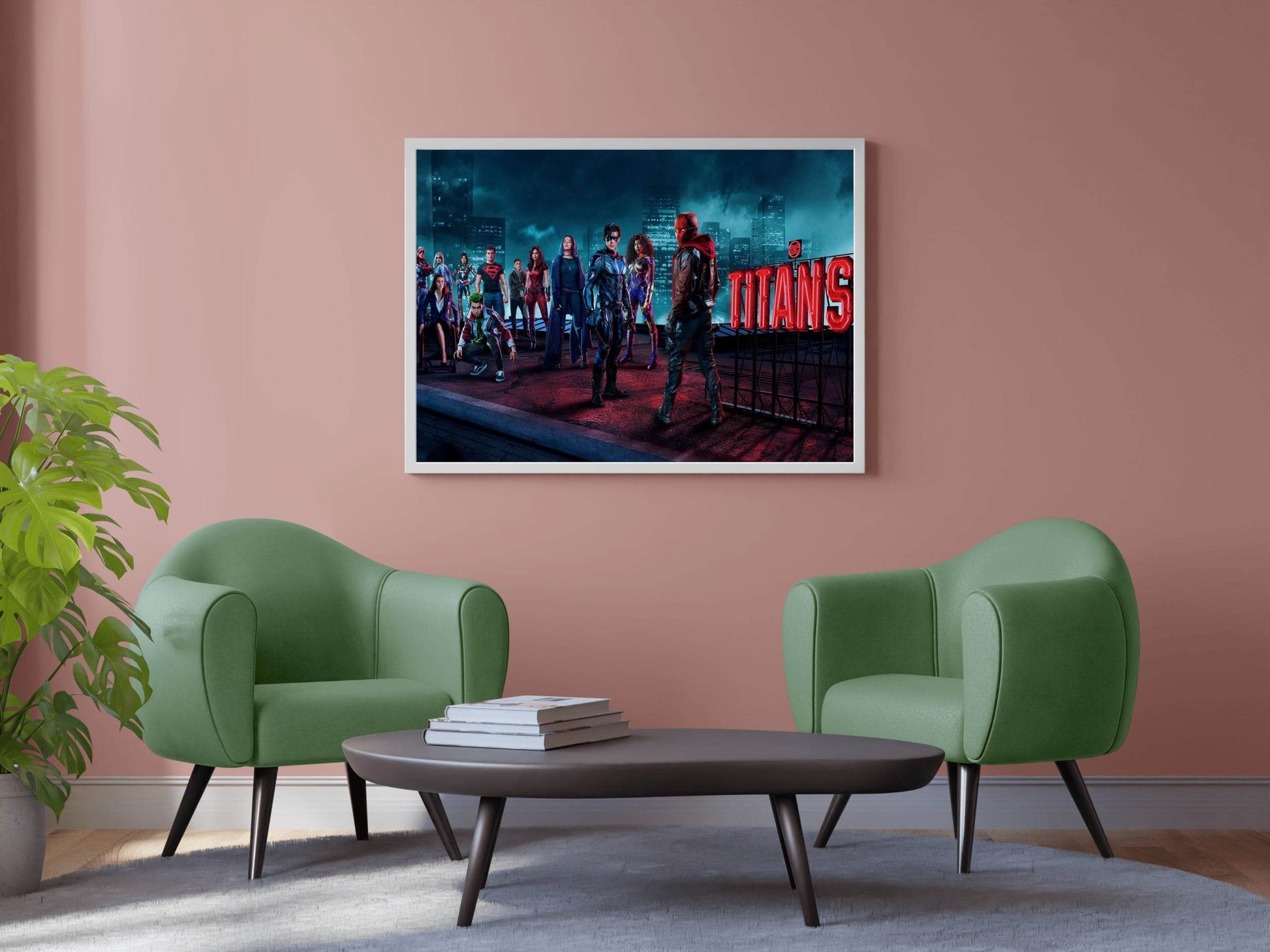 Titans Superhero On the Roof Wall Art - beink online art store