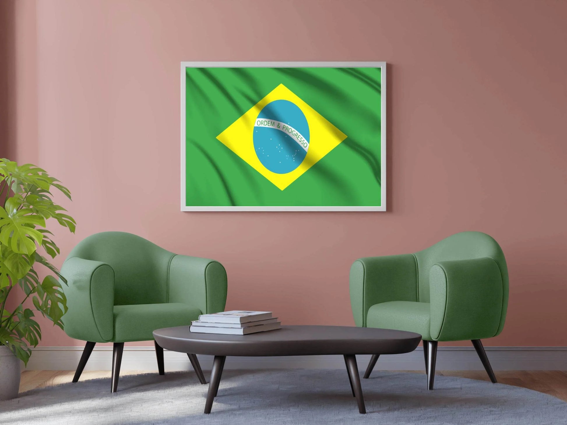 Brazil National Flag Wall Art - beink online art store