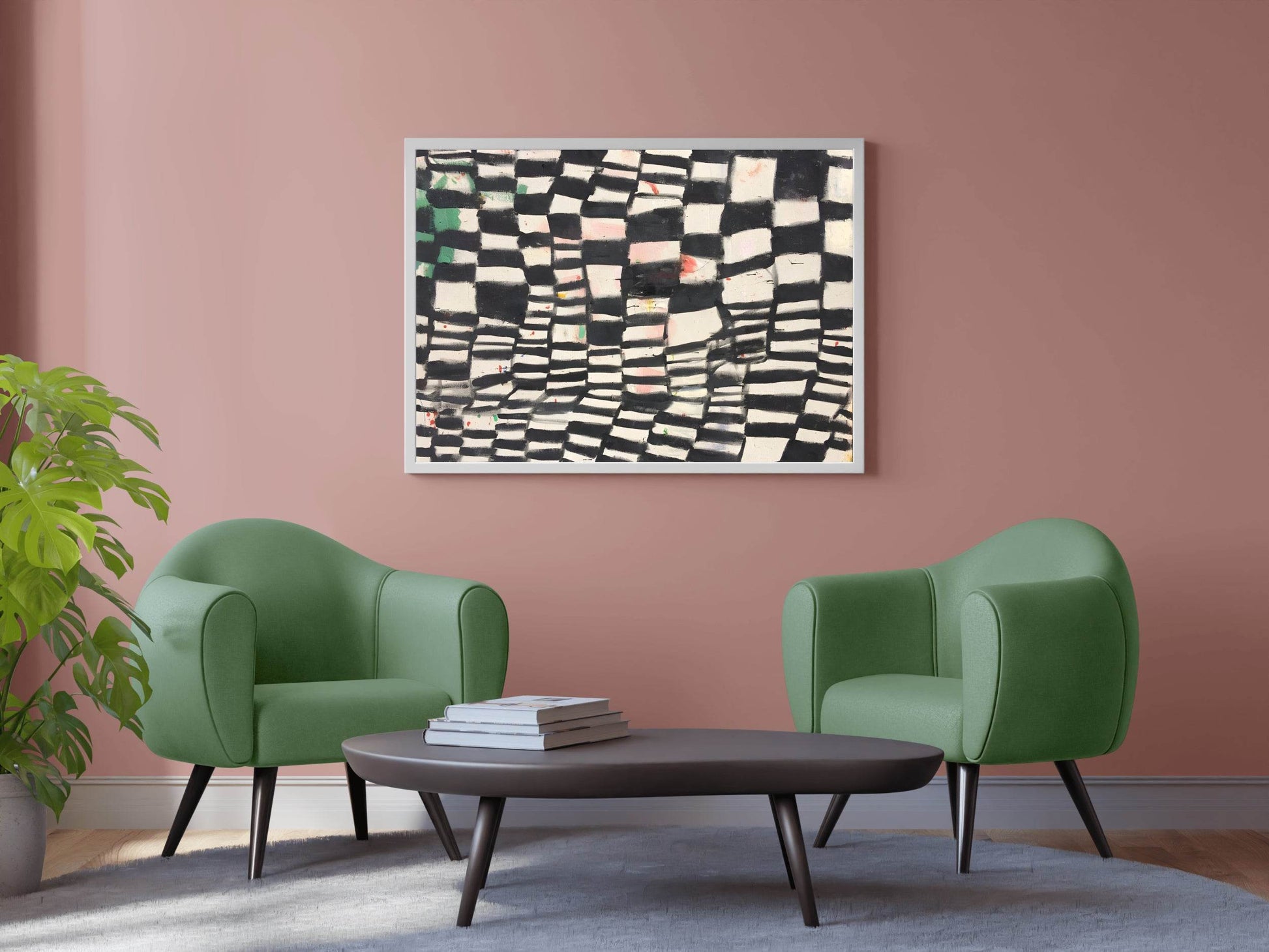 Black and White Geometric Abstraction Wall Art - beink online art store