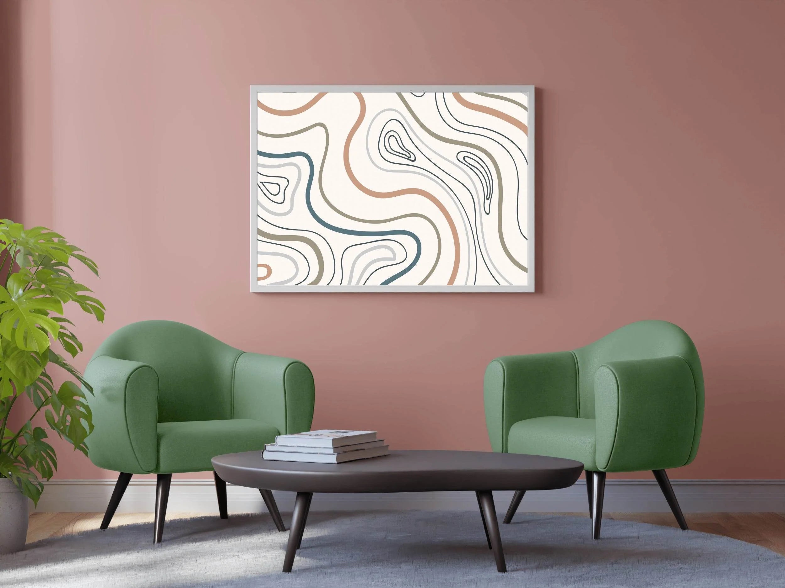 Earth Tone Pattern Background Abstract Wall Art - beink online art store